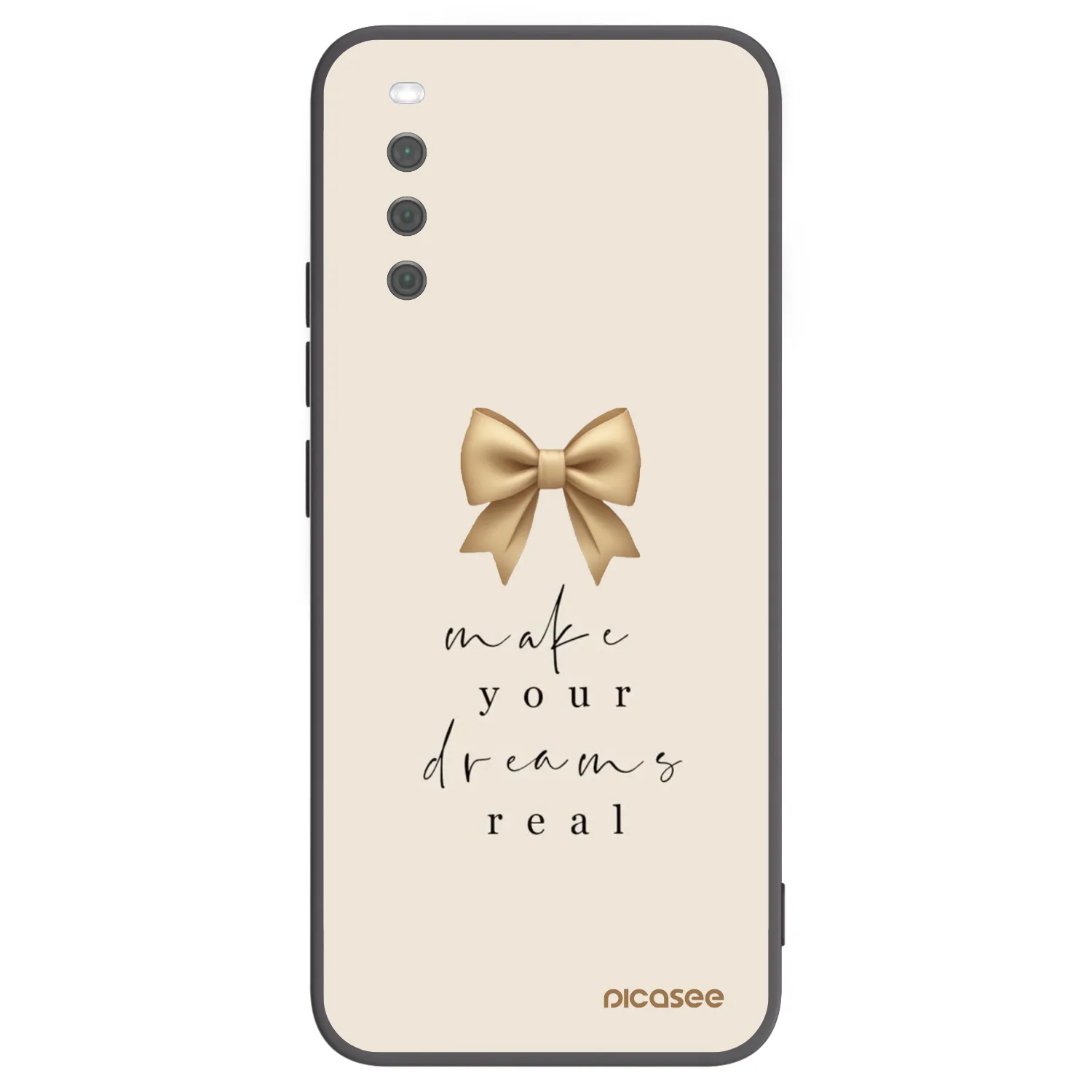 Picasee silikonowe czarne etui na Sony Xperia 10 III - Golden Dream