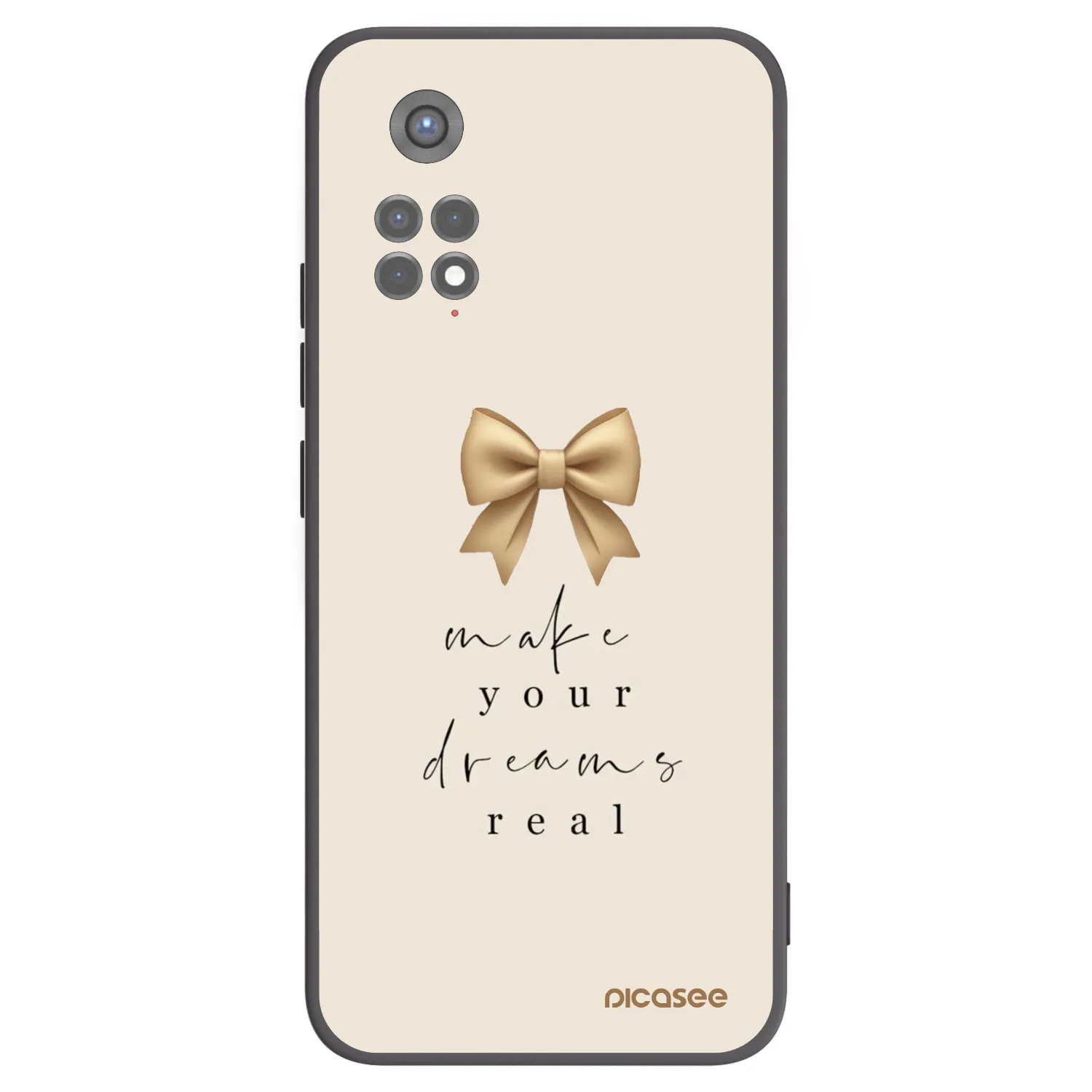 Picasee silikonowe czarne etui na Xiaomi Redmi Note 11S 5G - Golden Dream