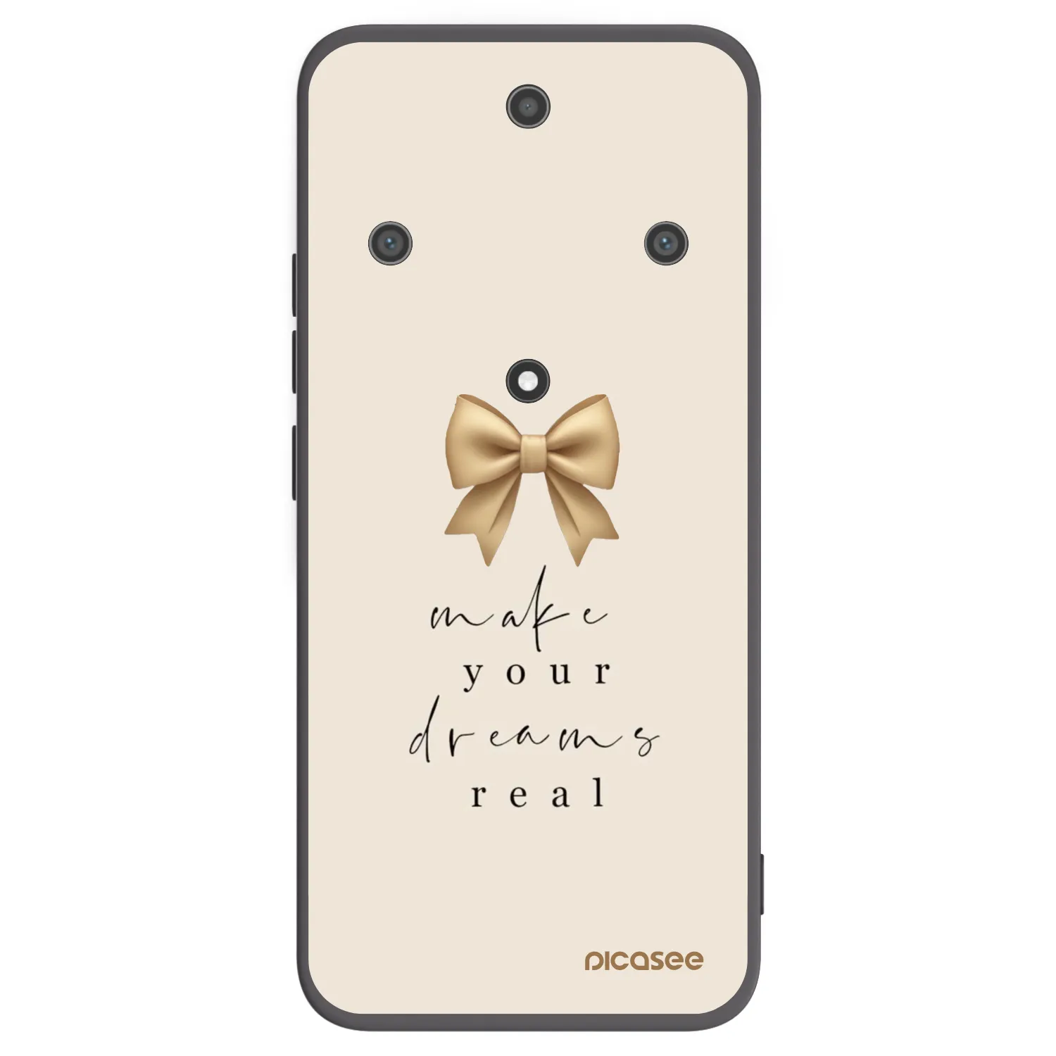 Picasee silikonowe czarne etui na Honor Magic5 Lite 5G - Golden Dream