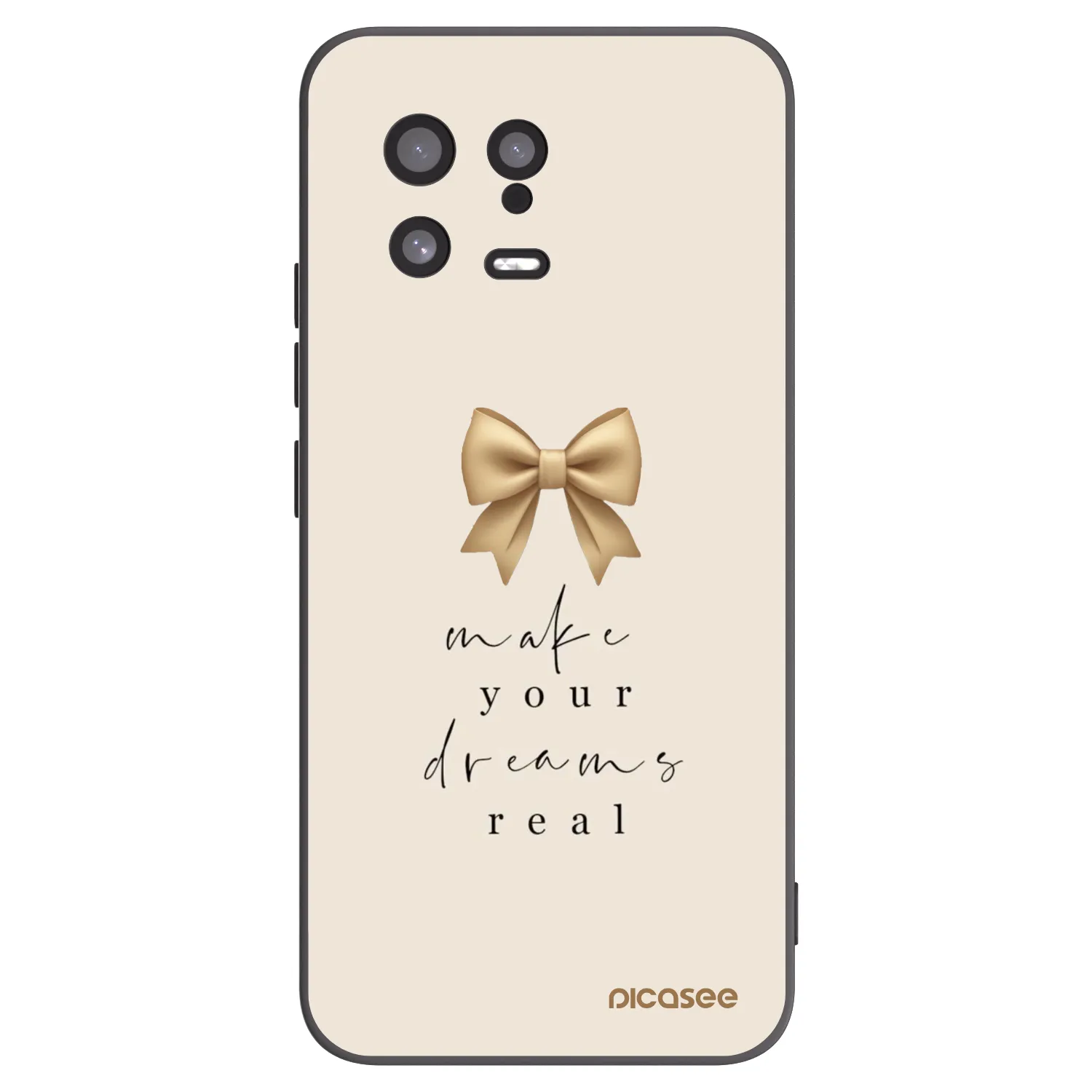 Picasee silikonowe czarne etui na Xiaomi 13 - Golden Dream