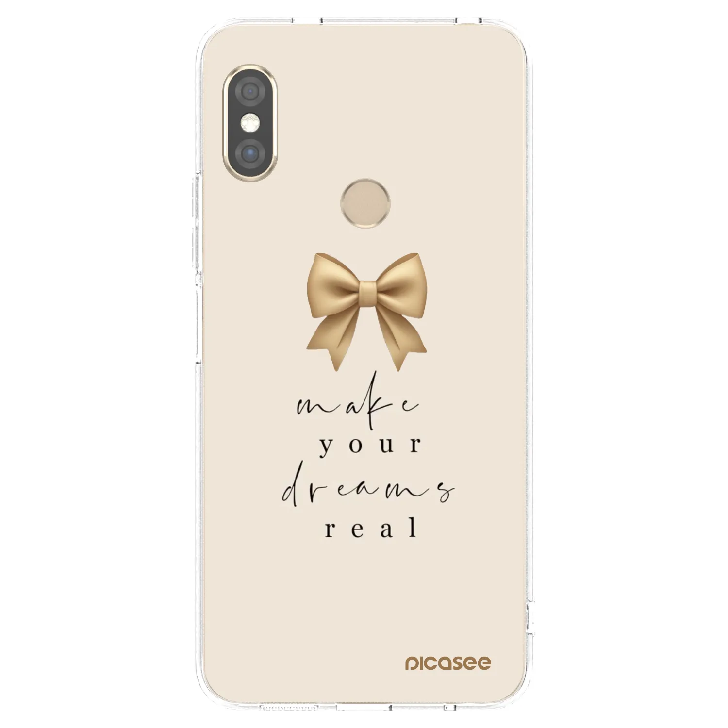 Picasee silikonowe przeźroczyste etui na Xiaomi Redmi Note 5 Global - Golden Dream