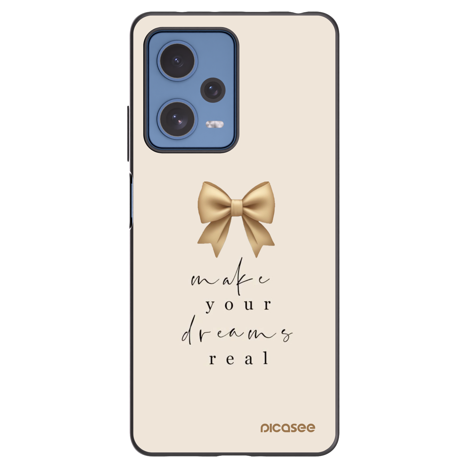 Picasee silikonowe czarne etui na Xiaomi Redmi Note 12 Pro 5G - Golden Dream