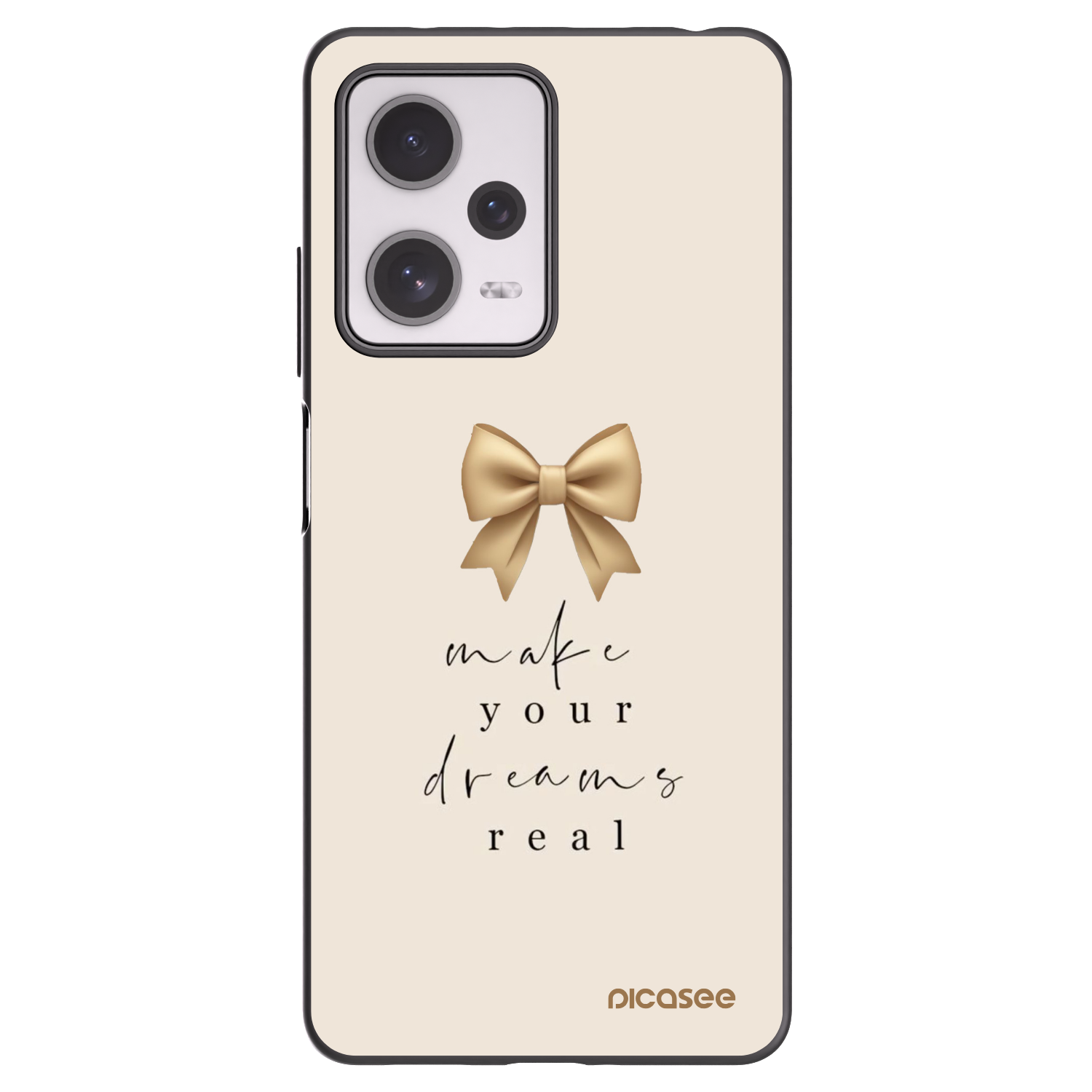 Picasee silikonowe czarne etui na Xiaomi Redmi Note 12 Pro+ 5G - Golden Dream