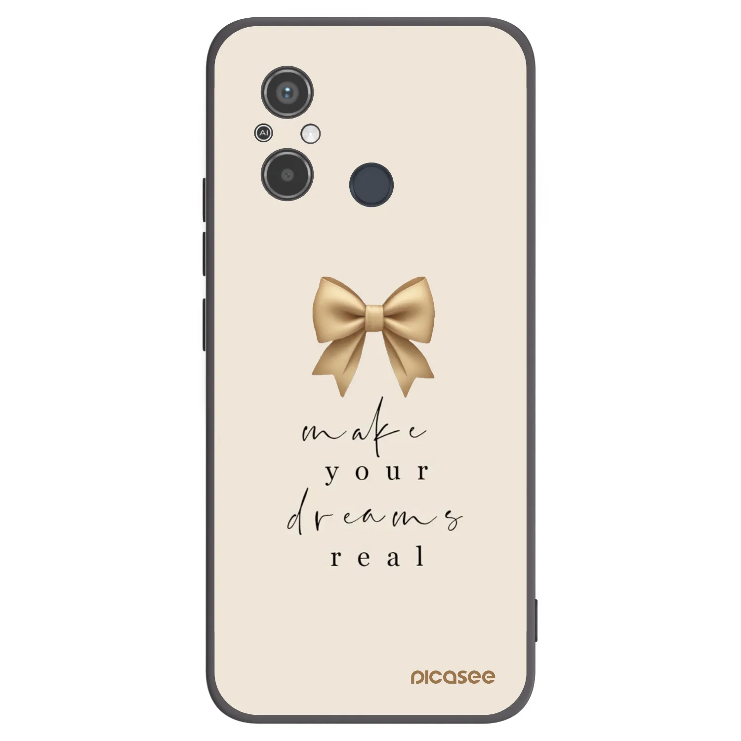 Picasee silikonowe czarne etui na Xiaomi Redmi 12C - Golden Dream