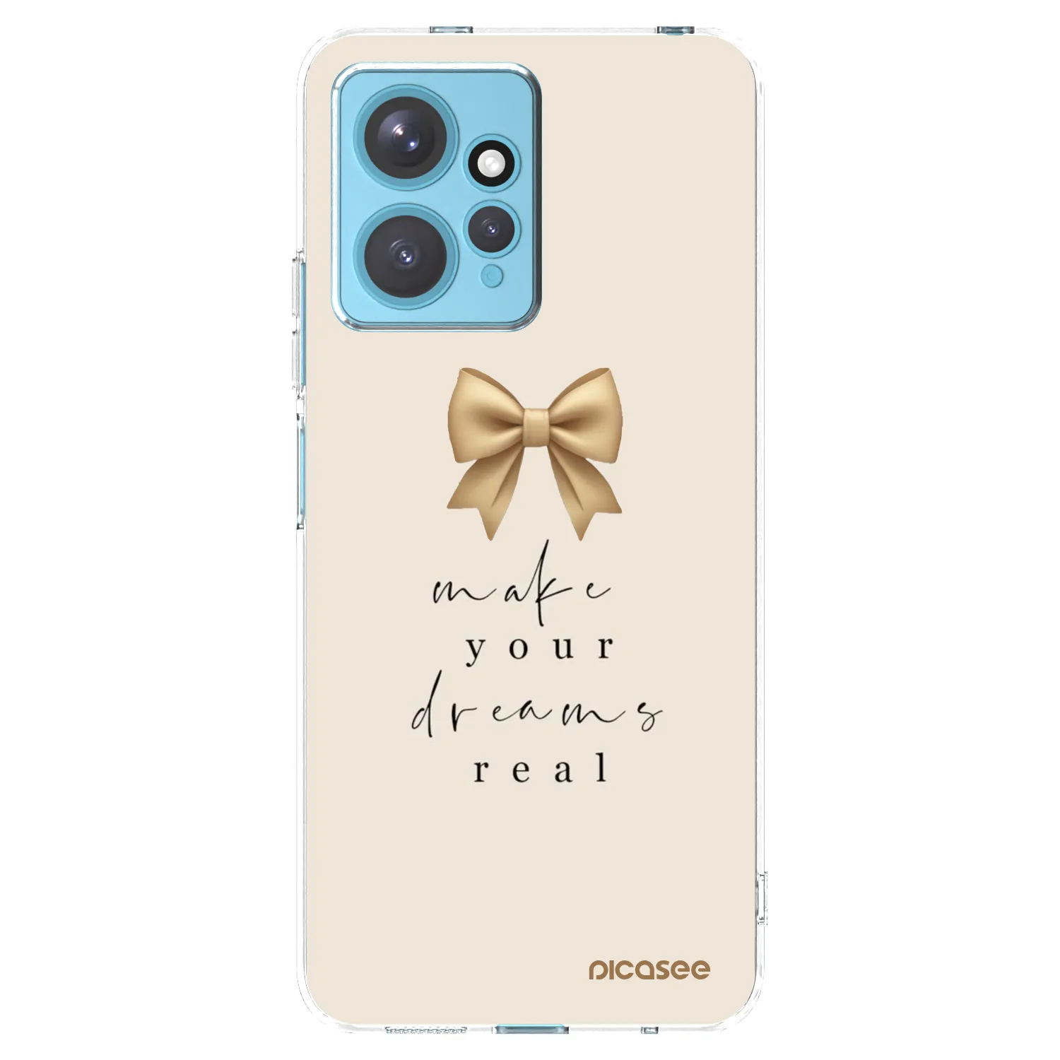 Picasee silikonowe przeźroczyste etui na Xiaomi Redmi Note 12 4G - Golden Dream