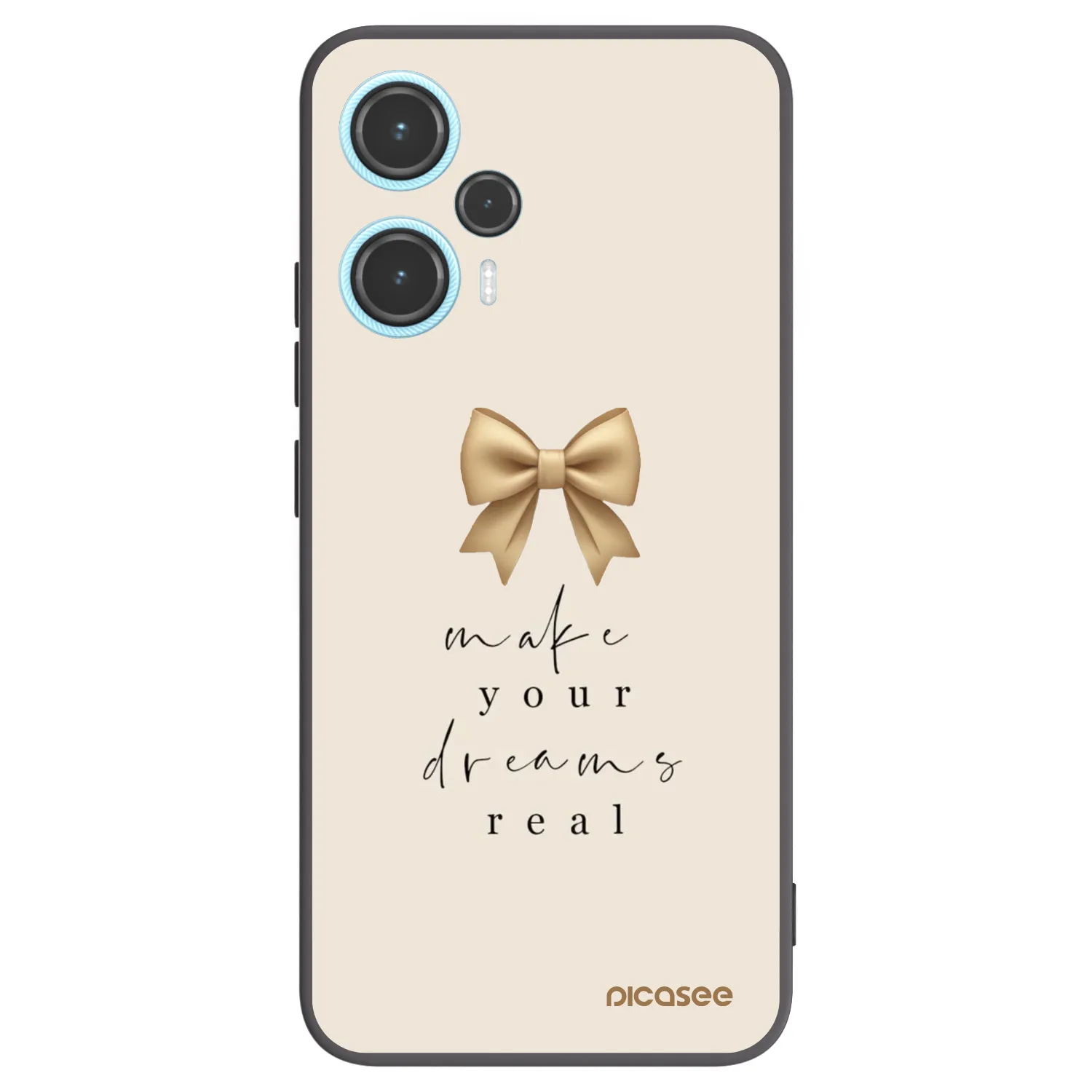 Picasee silikonowe czarne etui na Xiaomi Poco F5 - Golden Dream