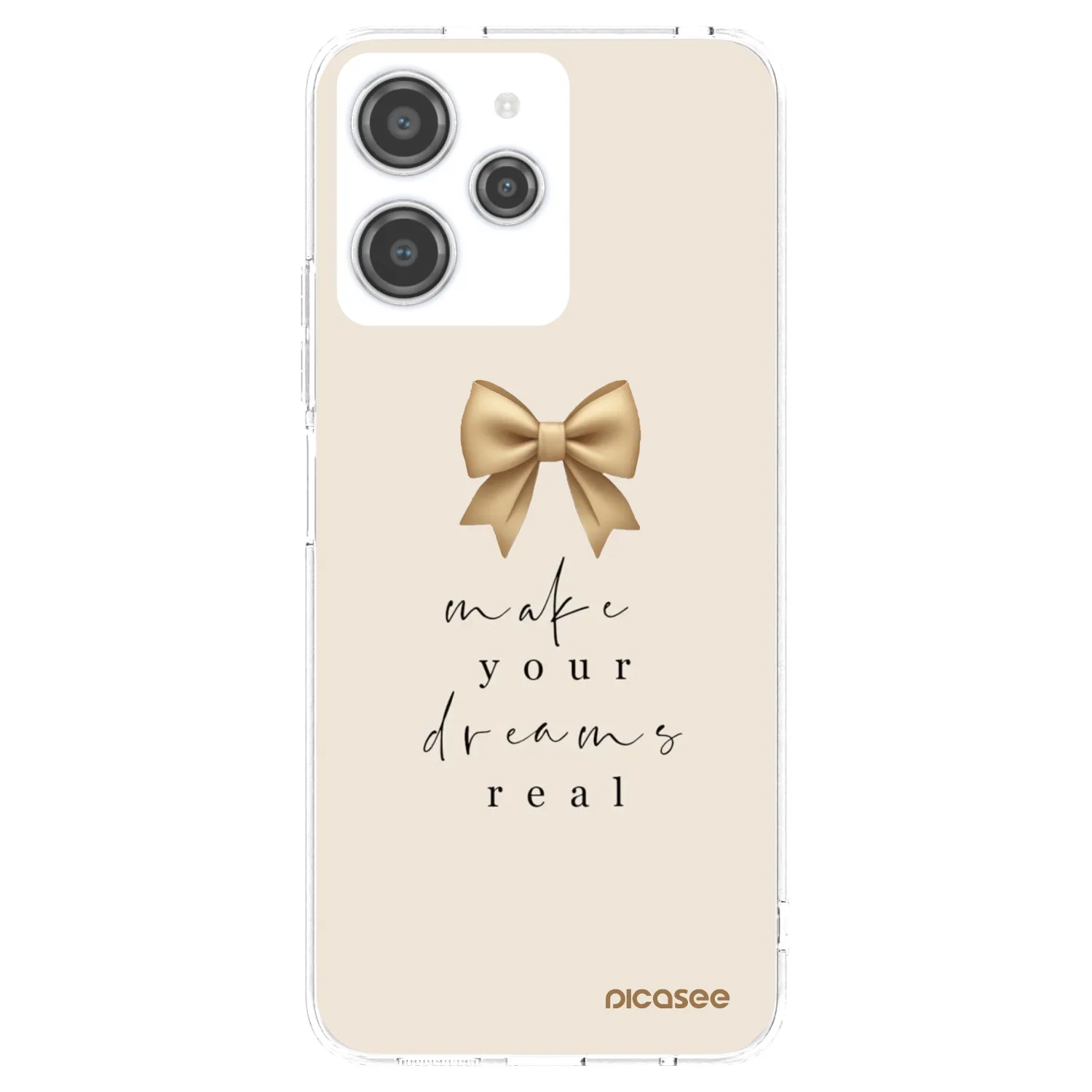 Picasee silikonowe przeźroczyste etui na Xiaomi Redmi 12 4G - Golden Dream
