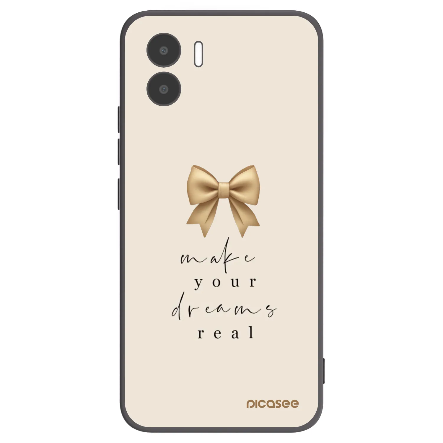Picasee silikonowe czarne etui na Xiaomi Redmi A2 - Golden Dream