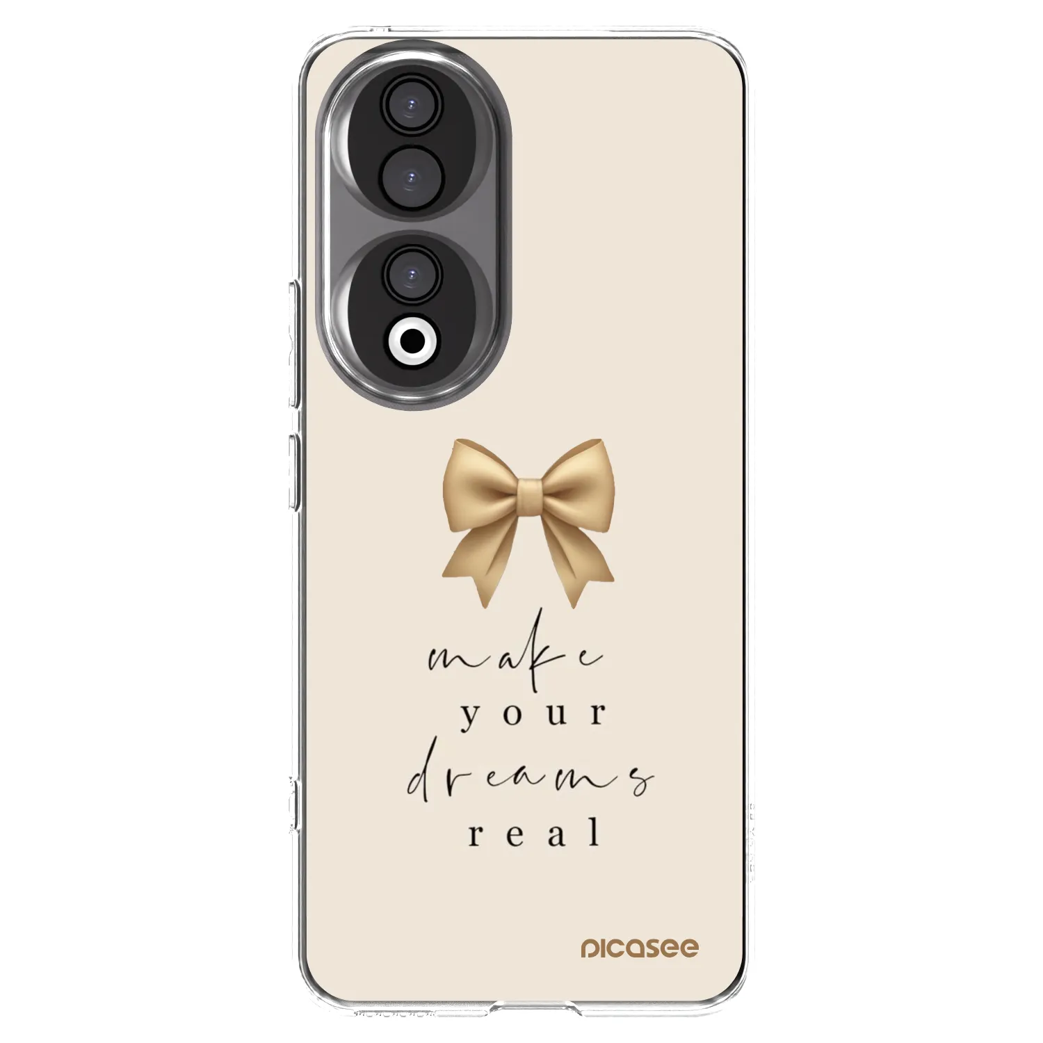 Picasee silikonowe przeźroczyste etui na Honor 90 5G - Golden Dream