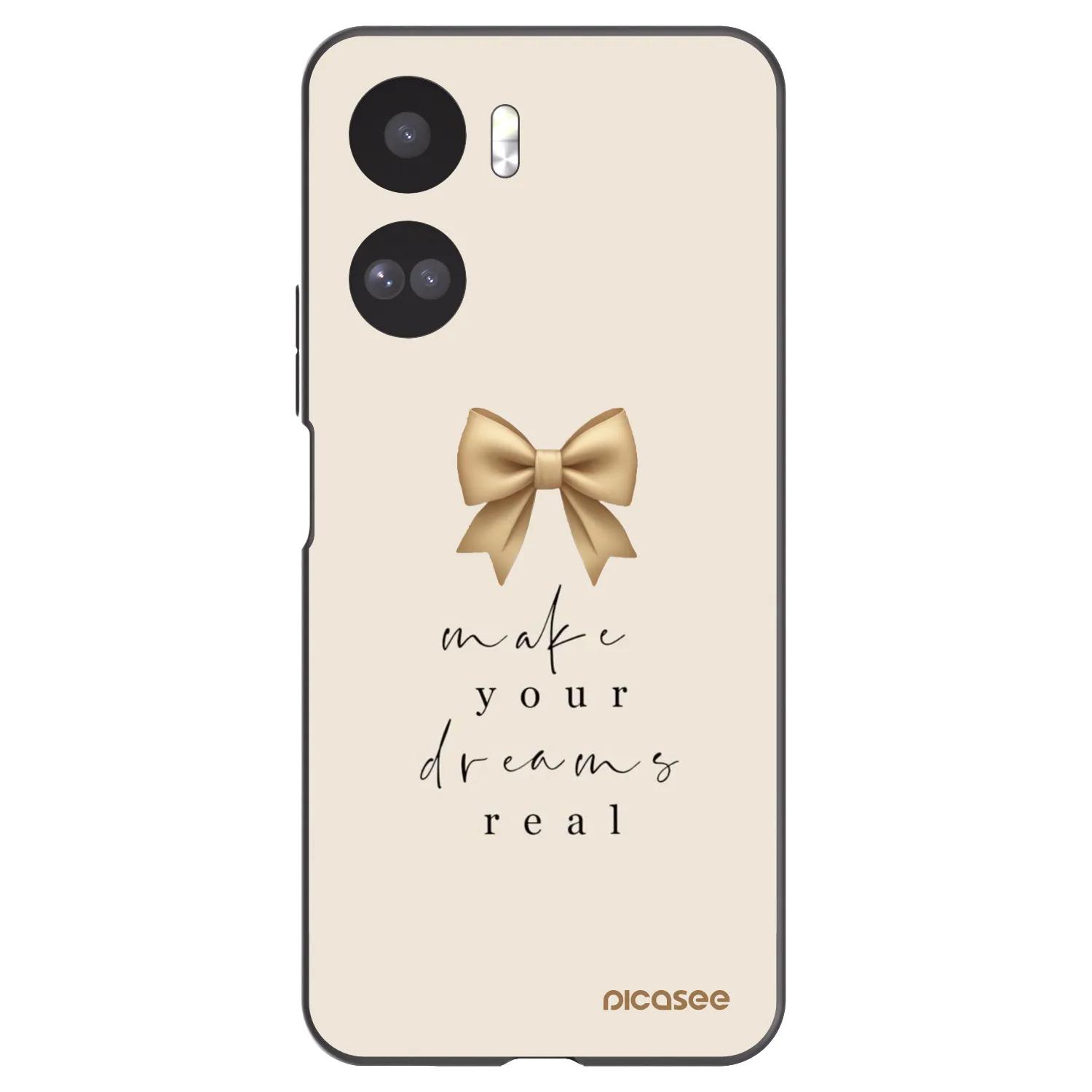Picasee silikonowe czarne etui na Honor 90 Lite 5G - Golden Dream