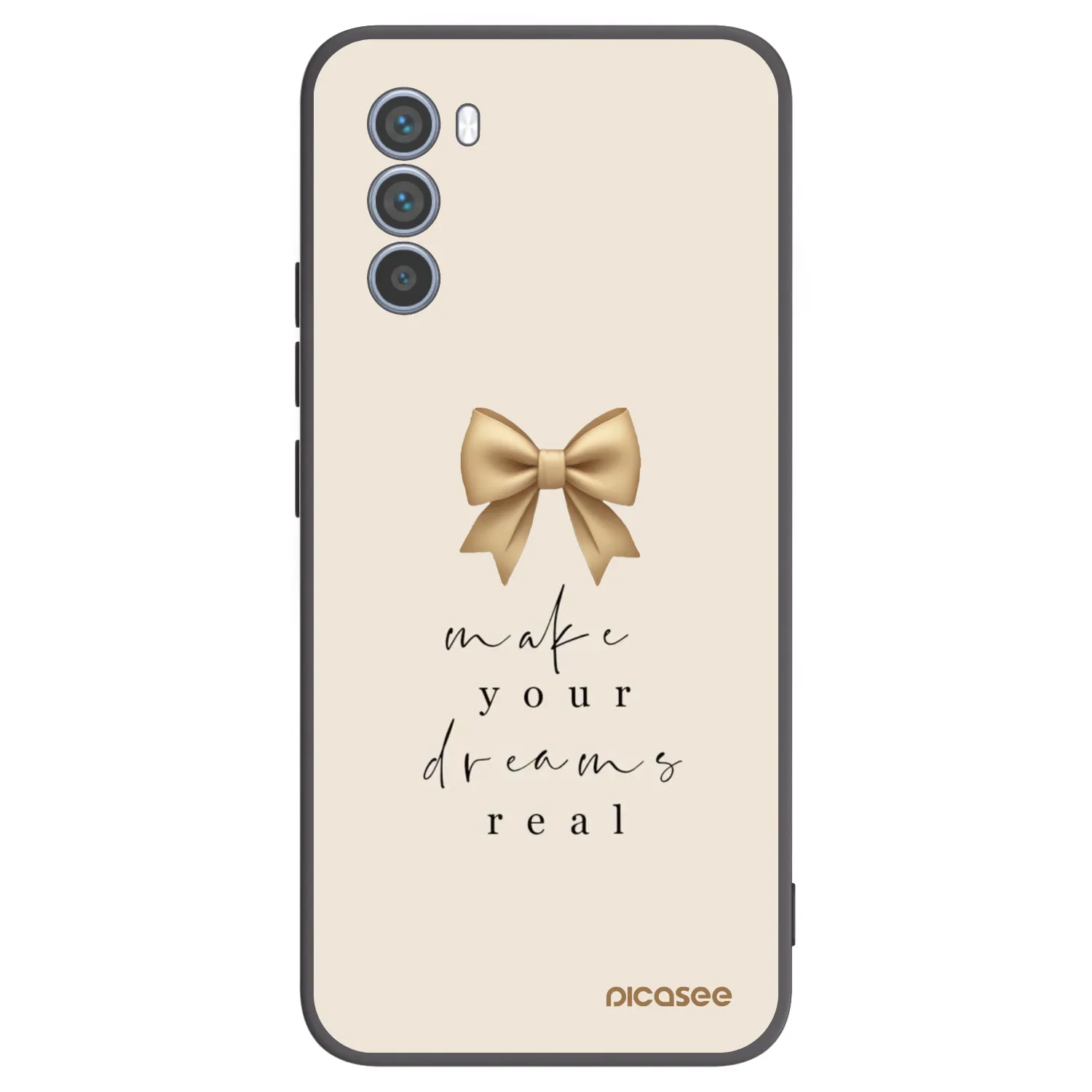 Picasee silikonowe czarne etui na Motorola Moto G62 - Golden Dream