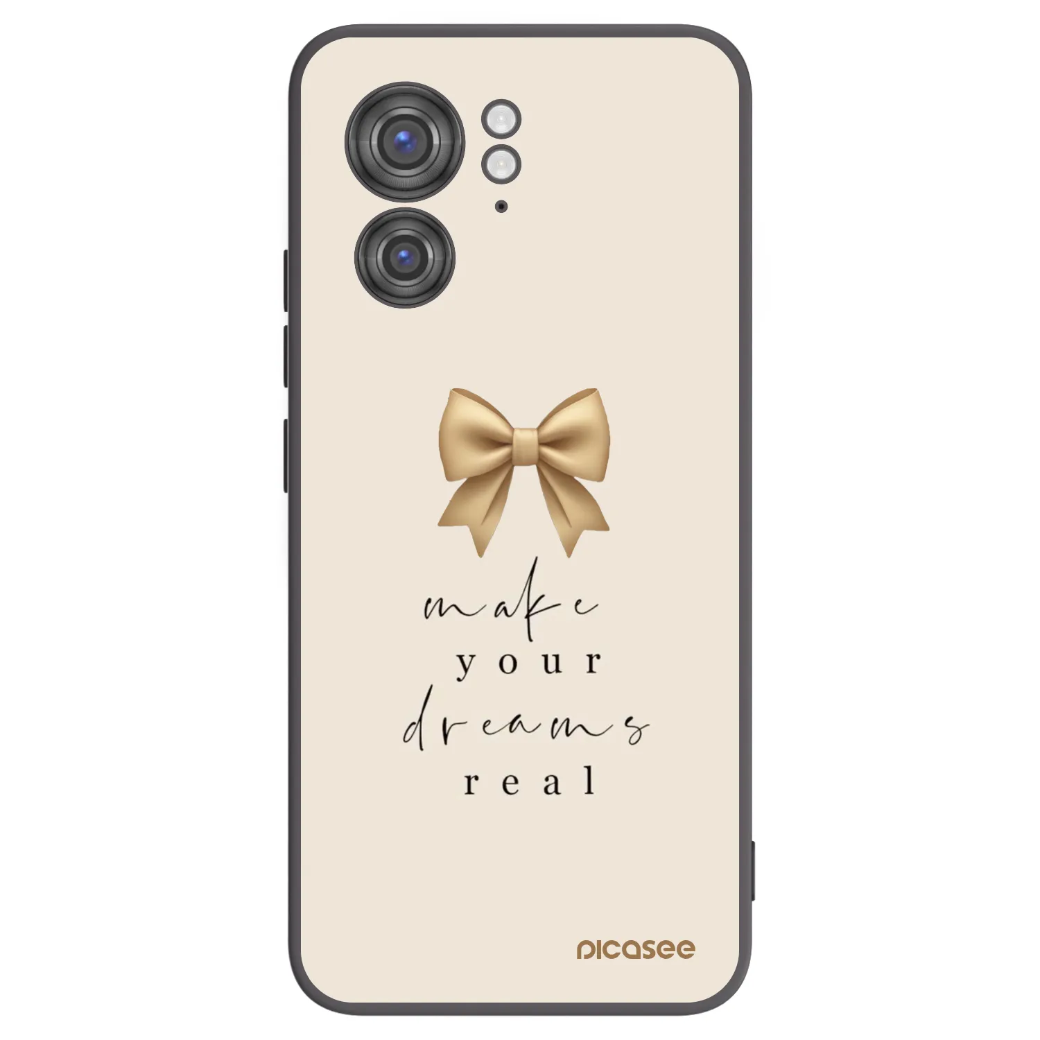 Picasee silikonowe czarne etui na Motorola Edge 40 - Golden Dream