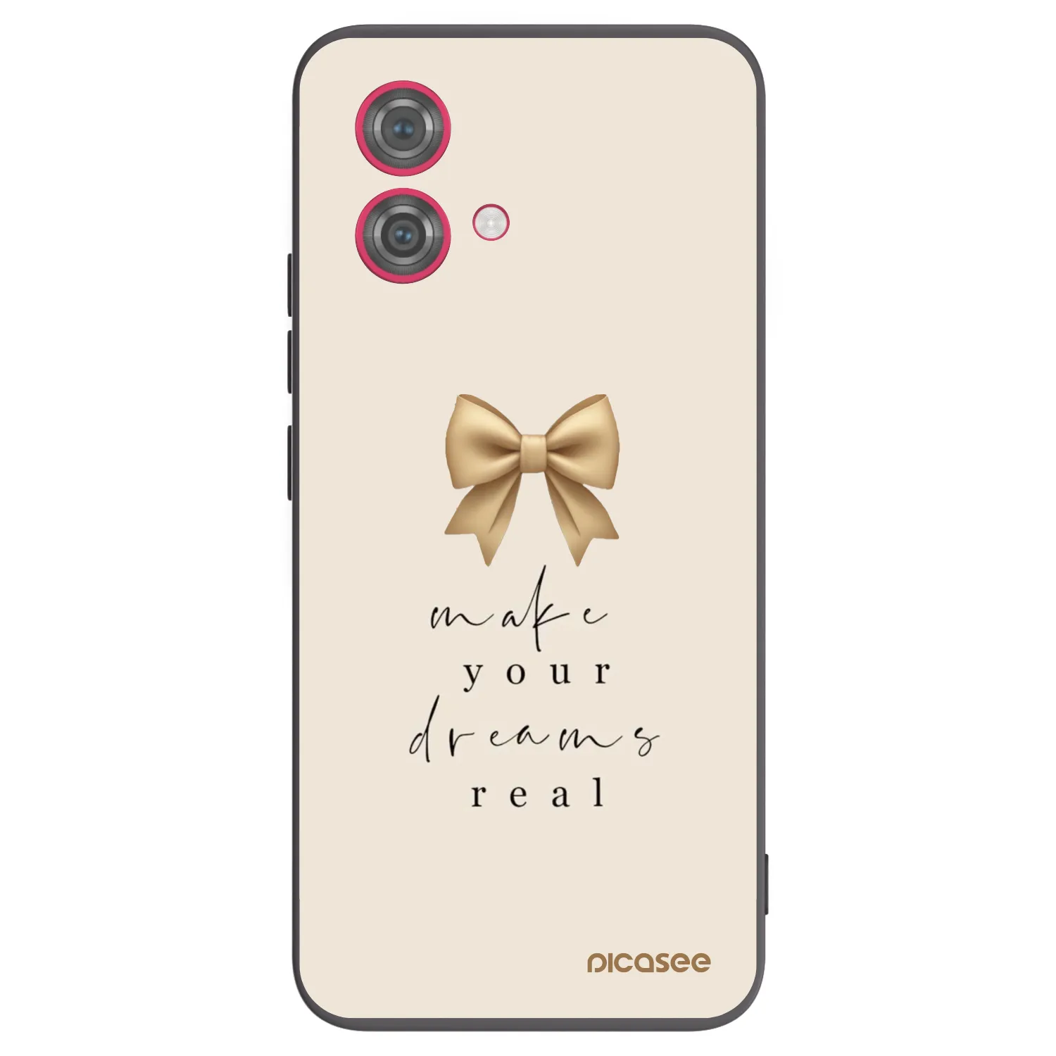 Picasee silikonowe czarne etui na Motorola Moto G84 5G - Golden Dream