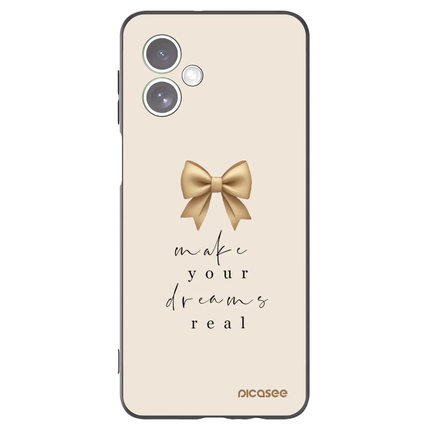 Picasee silikonowe czarne etui na Motorola Moto G54 5G - Golden Dream