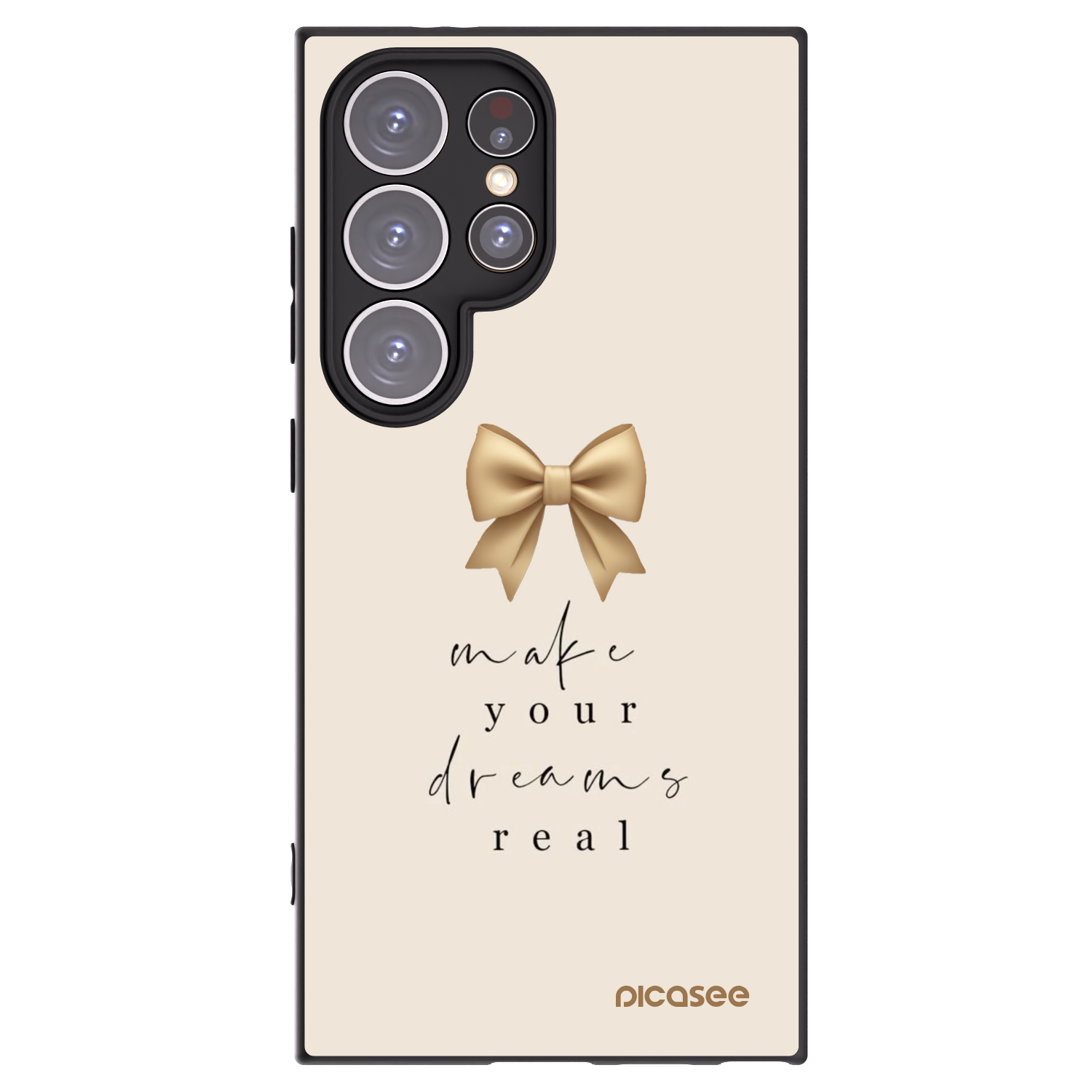 Picasee silikonowe czarne etui na Samsung Galaxy S24 Ultra S928B 5G - Golden Dream
