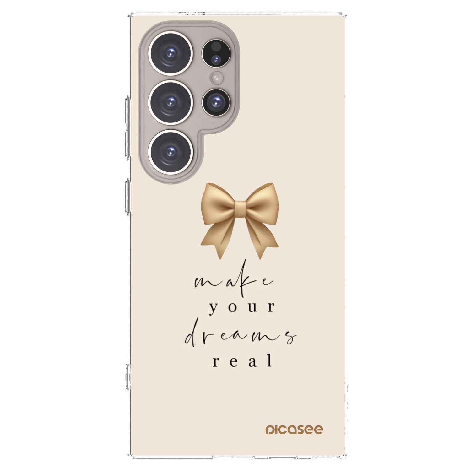 Picasee silikonowe przeźroczyste etui na Samsung Galaxy S24 Ultra S928B 5G - Golden Dream