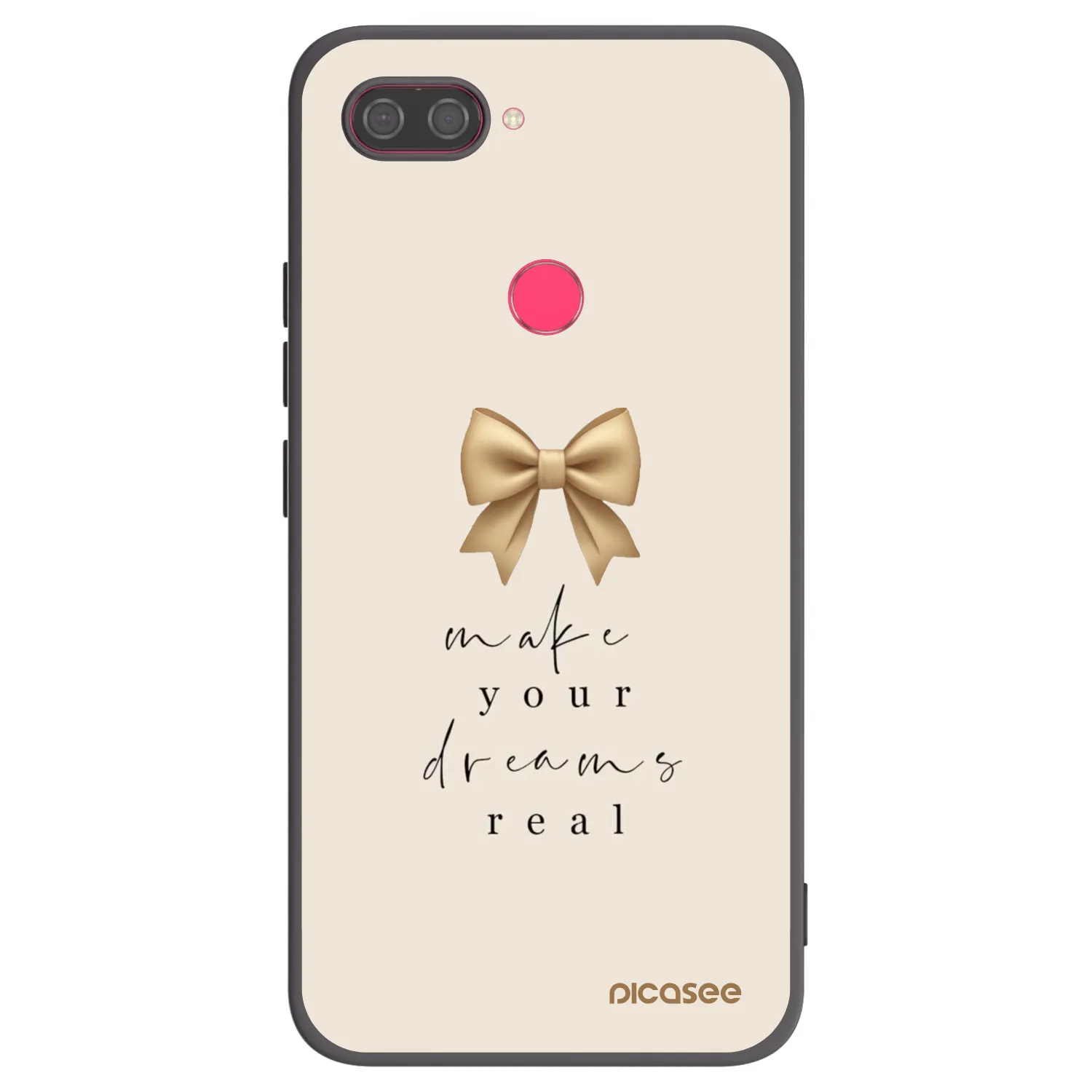 Picasee silikonowe czarne etui na Xiaomi Mi 8 Lite - Golden Dream