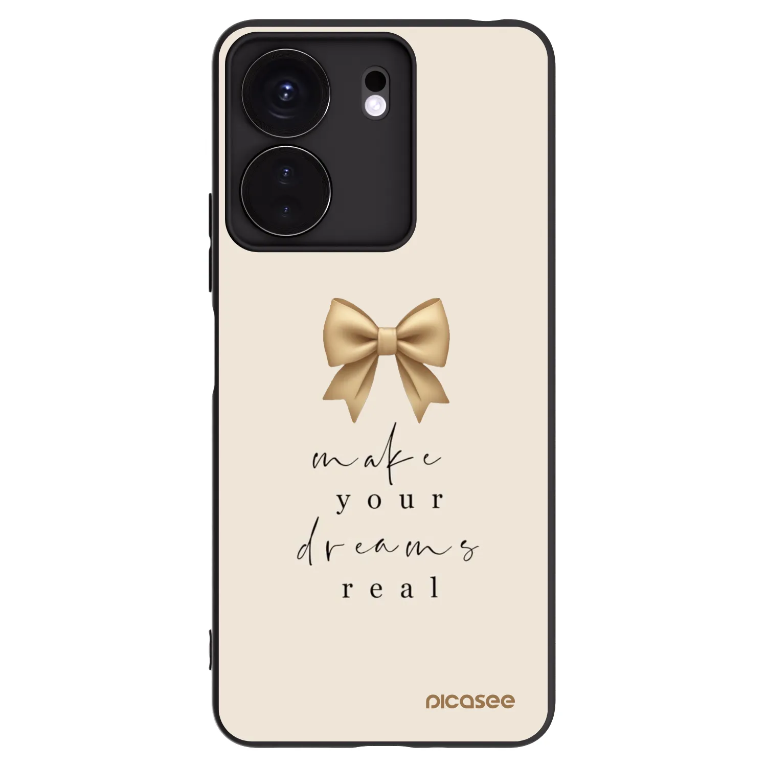 Picasee silikonowe czarne etui na Xiaomi Redmi 13C 4G - Golden Dream