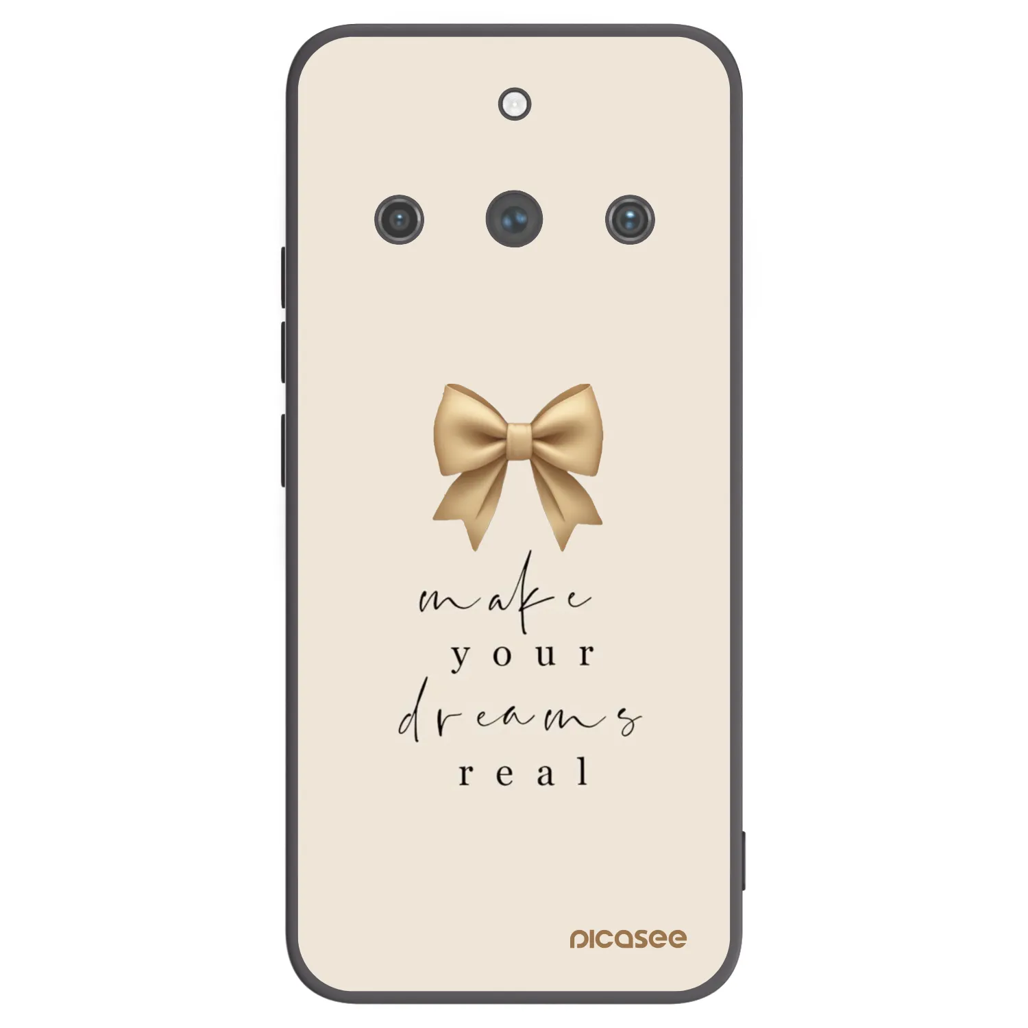 Picasee silikonowe czarne etui na Realme 11 Pro+ - Golden Dream