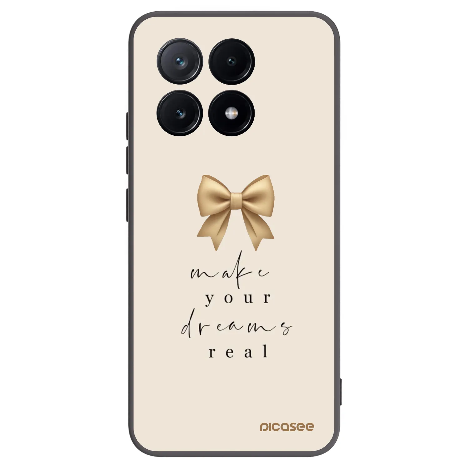 Picasee silikonowe czarne etui na Xiaomi Poco X6 Pro - Golden Dream