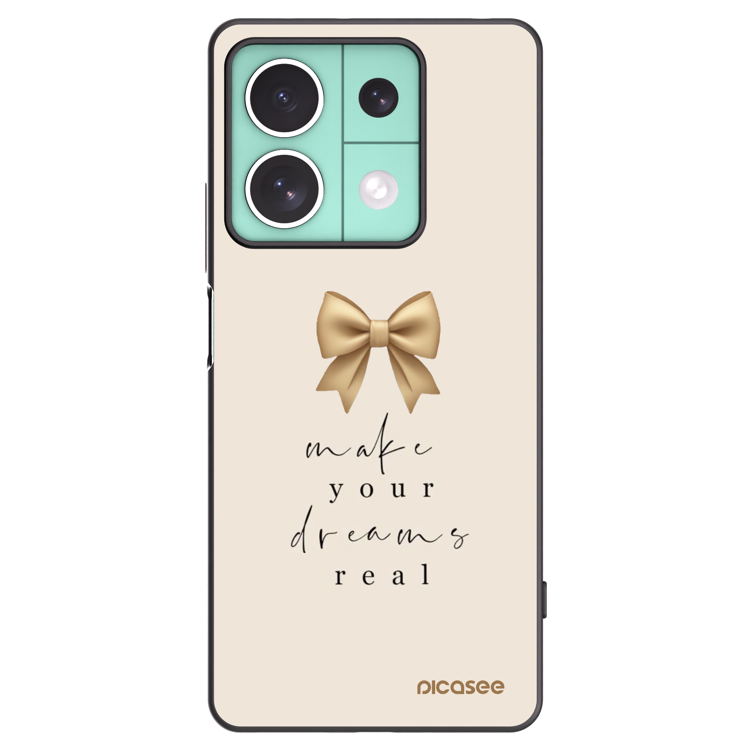 Picasee silikonowe czarne etui na Xiaomi Redmi Note 13 5G - Golden Dream