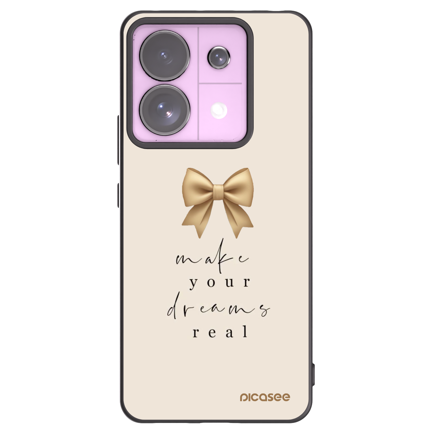 Picasee silikonowe czarne etui na Xiaomi Redmi Note 13 Pro 5G - Golden Dream