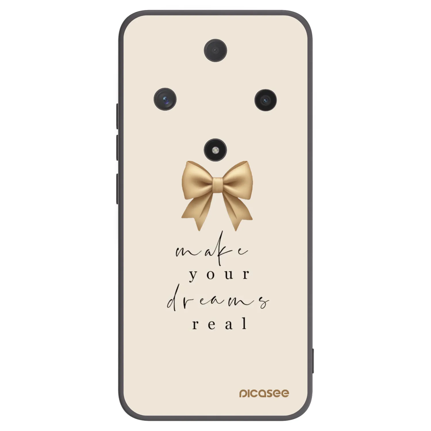 Picasee silikonowe czarne etui na Honor Magic6 Lite 5G - Golden Dream