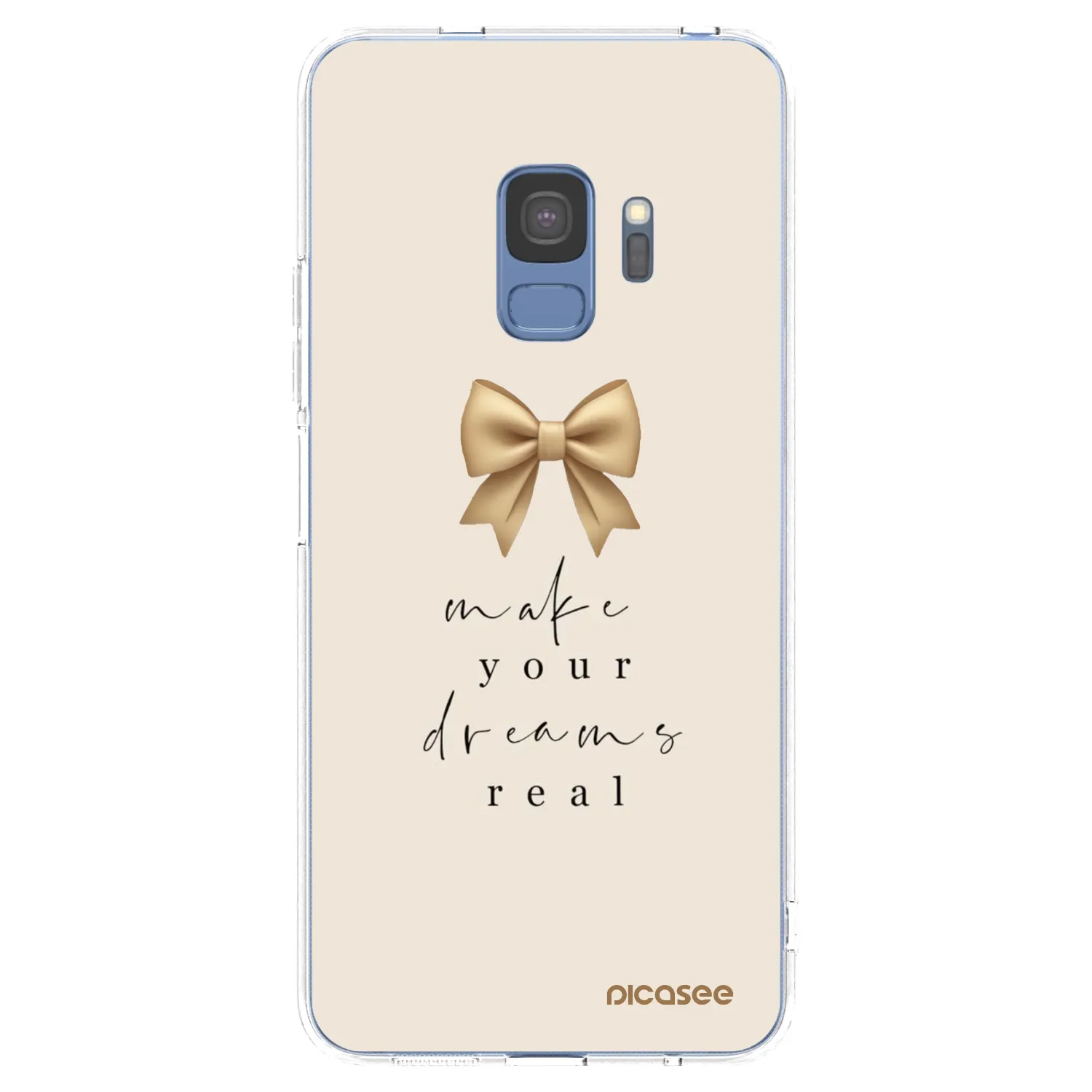 Picasee silikonowe przeźroczyste etui na Samsung Galaxy S9 G960F - Golden Dream
