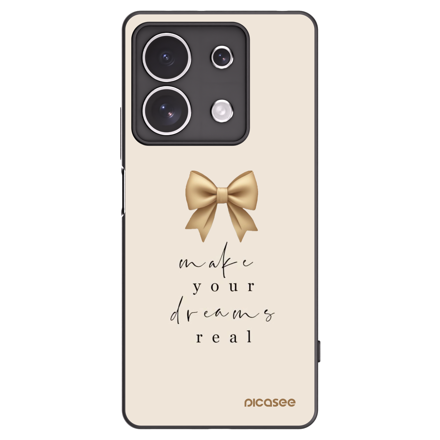 Picasee silikonowe czarne etui na Xiaomi Redmi Note 13 4G - Golden Dream