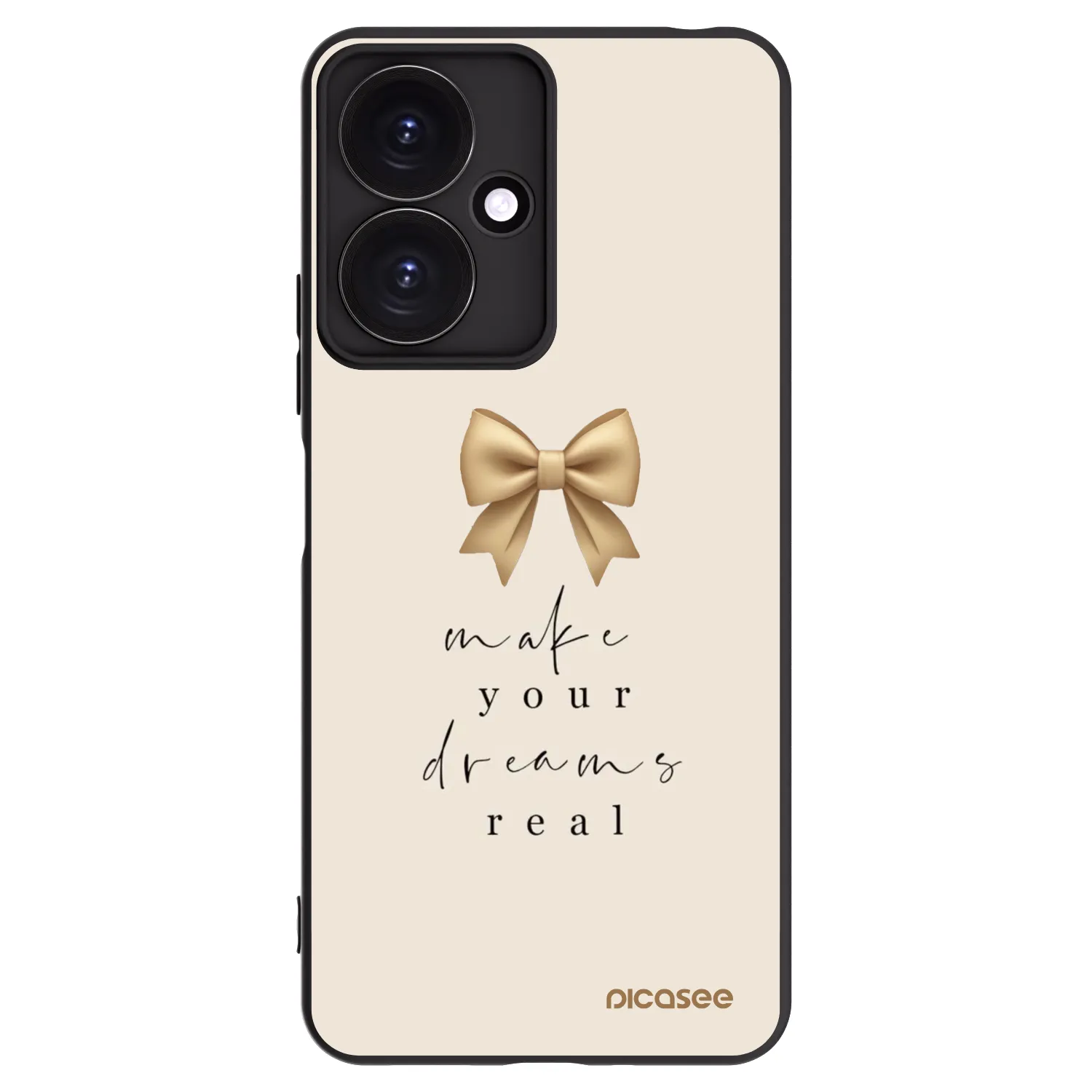 Picasee silikonowe czarne etui na Xiaomi Redmi 13C 5G - Golden Dream