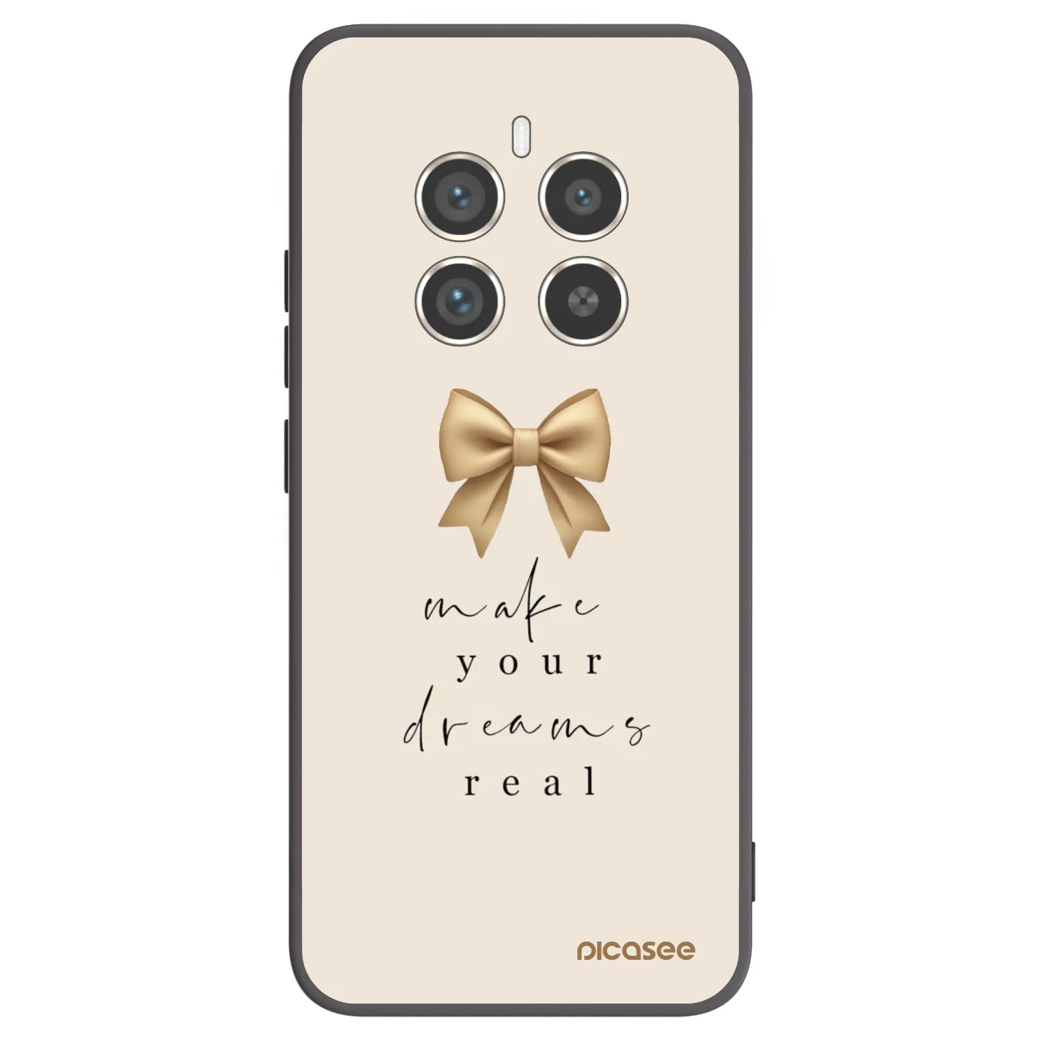 Picasee silikonowe czarne etui na Realme 12 Pro 5G - Golden Dream