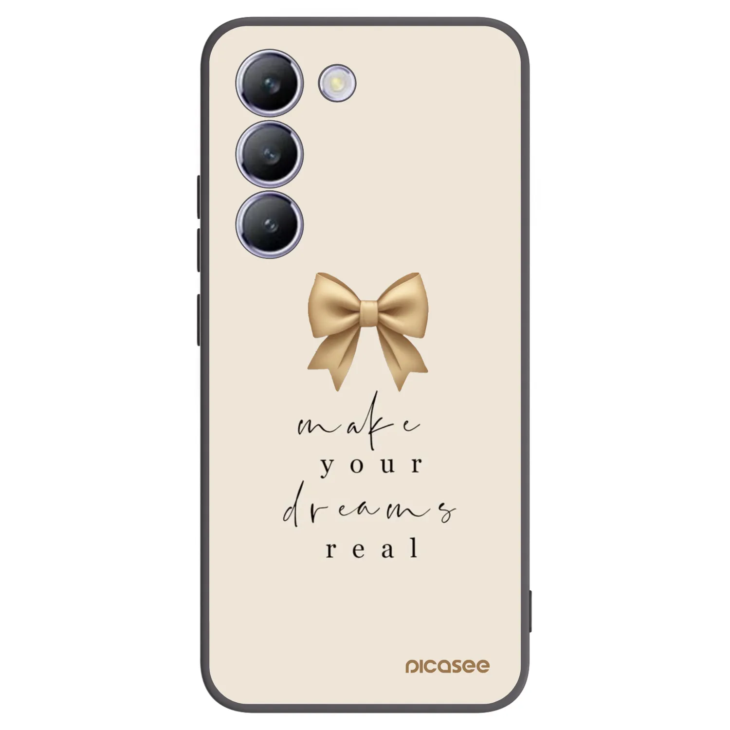 Picasee silikonowe czarne etui na Vivo V40 SE 5G - Golden Dream