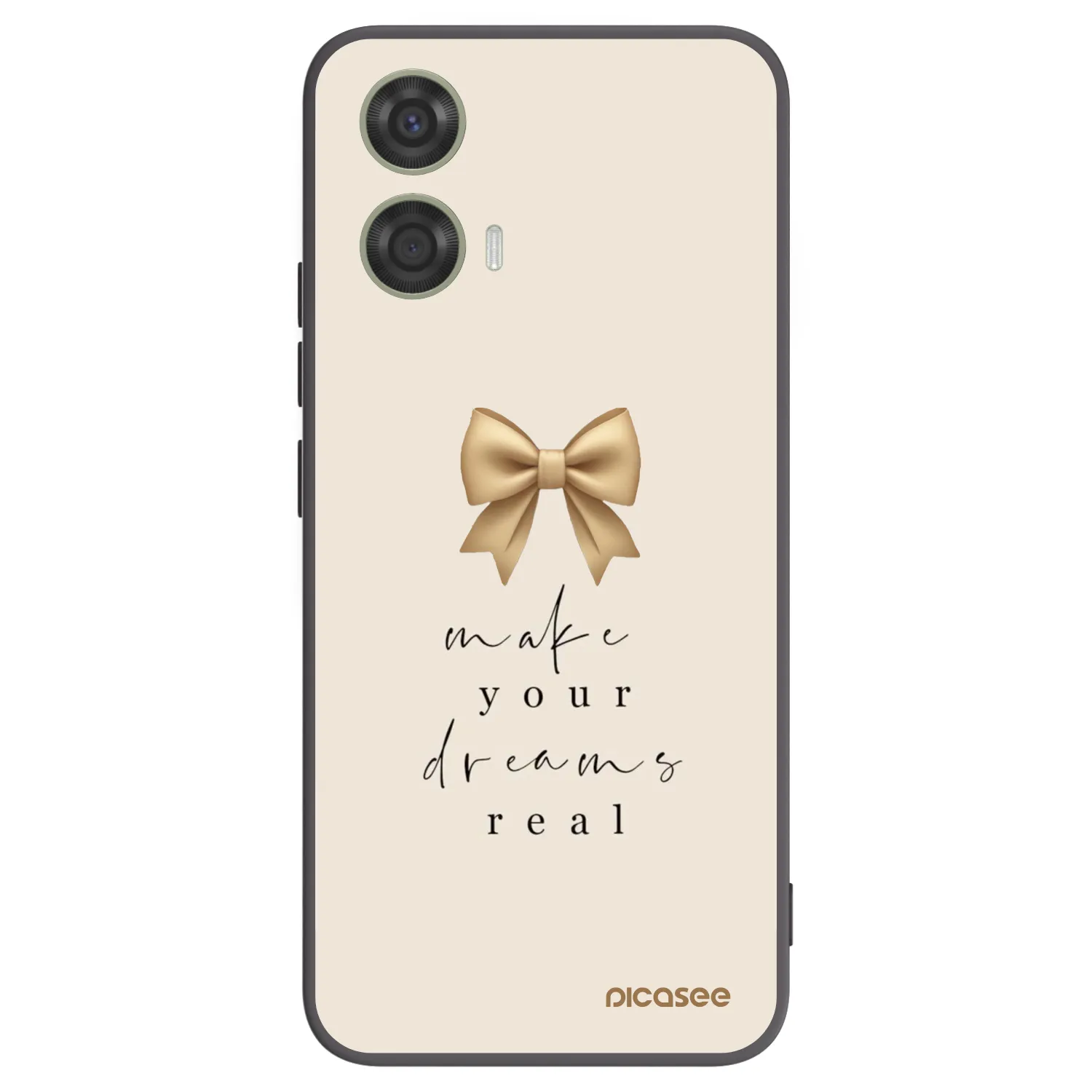 Picasee silikonowe czarne etui na Motorola Moto G24 - Golden Dream