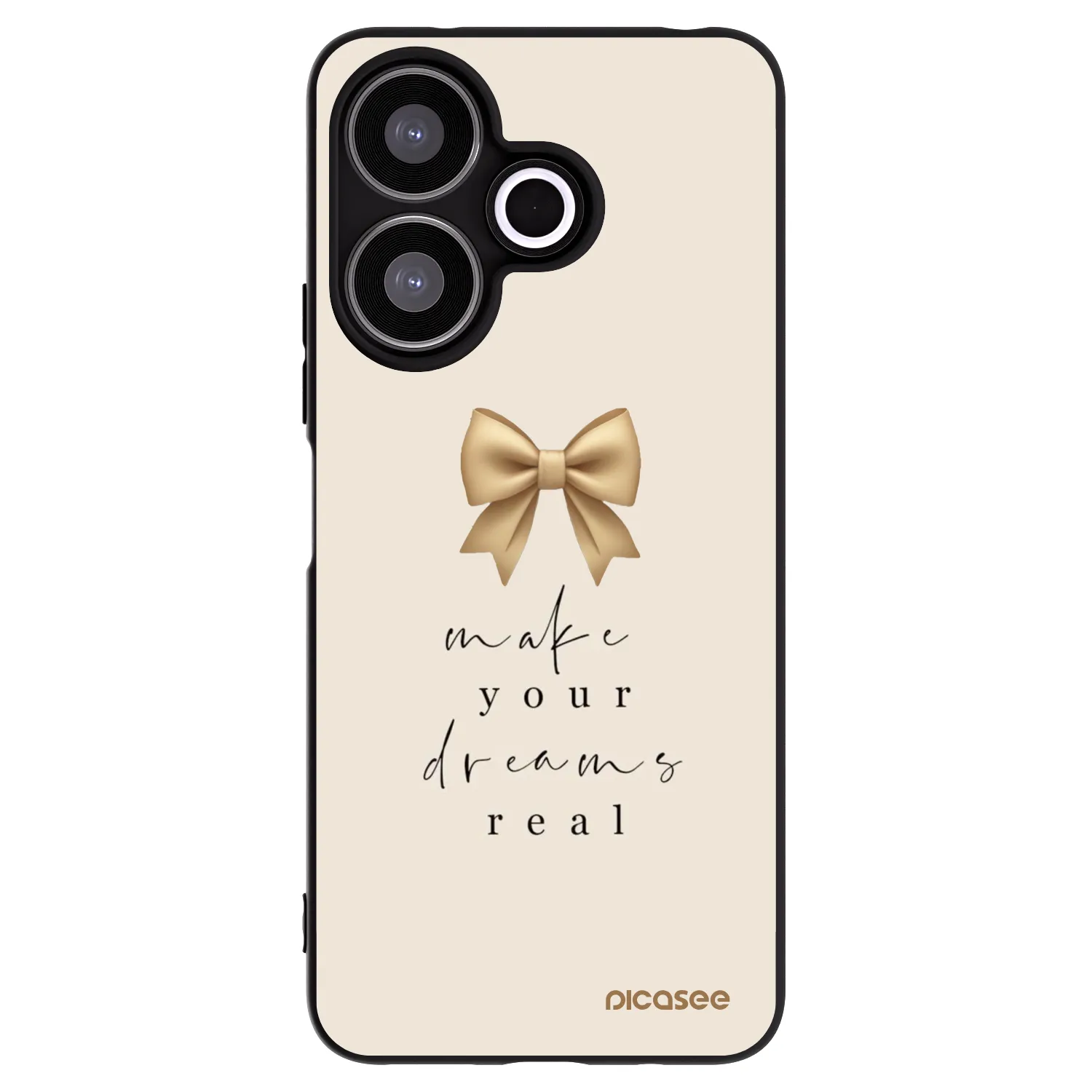 Picasee silikonowe czarne etui na Xiaomi Redmi 13 4G - Golden Dream