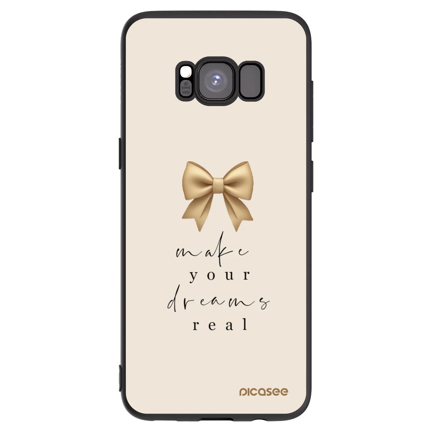 Picasee silikonowe czarne etui na Samsung Galaxy S8 G950F - Golden Dream
