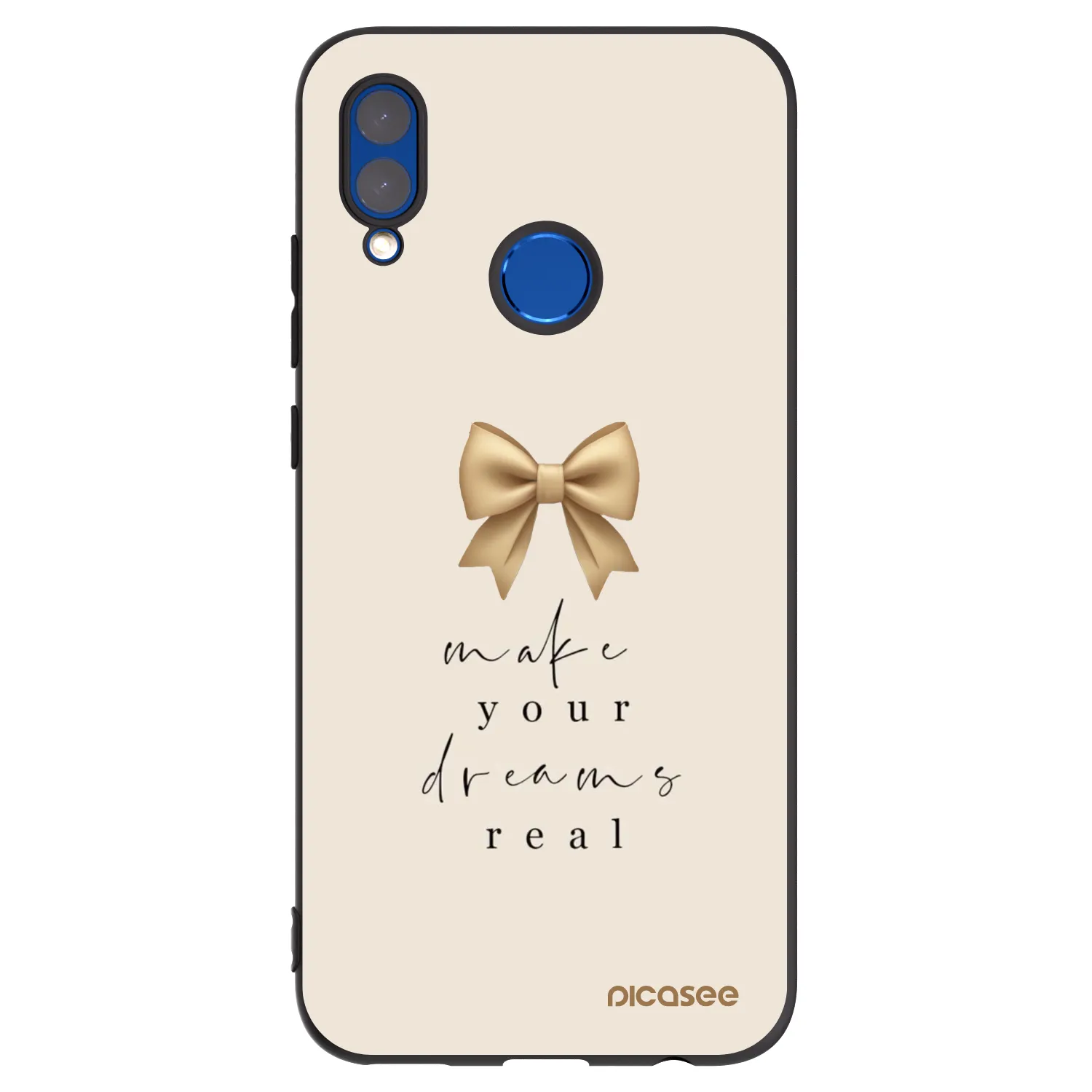 Picasee silikonowe czarne etui na Huawei P Smart 2019 - Golden Dream
