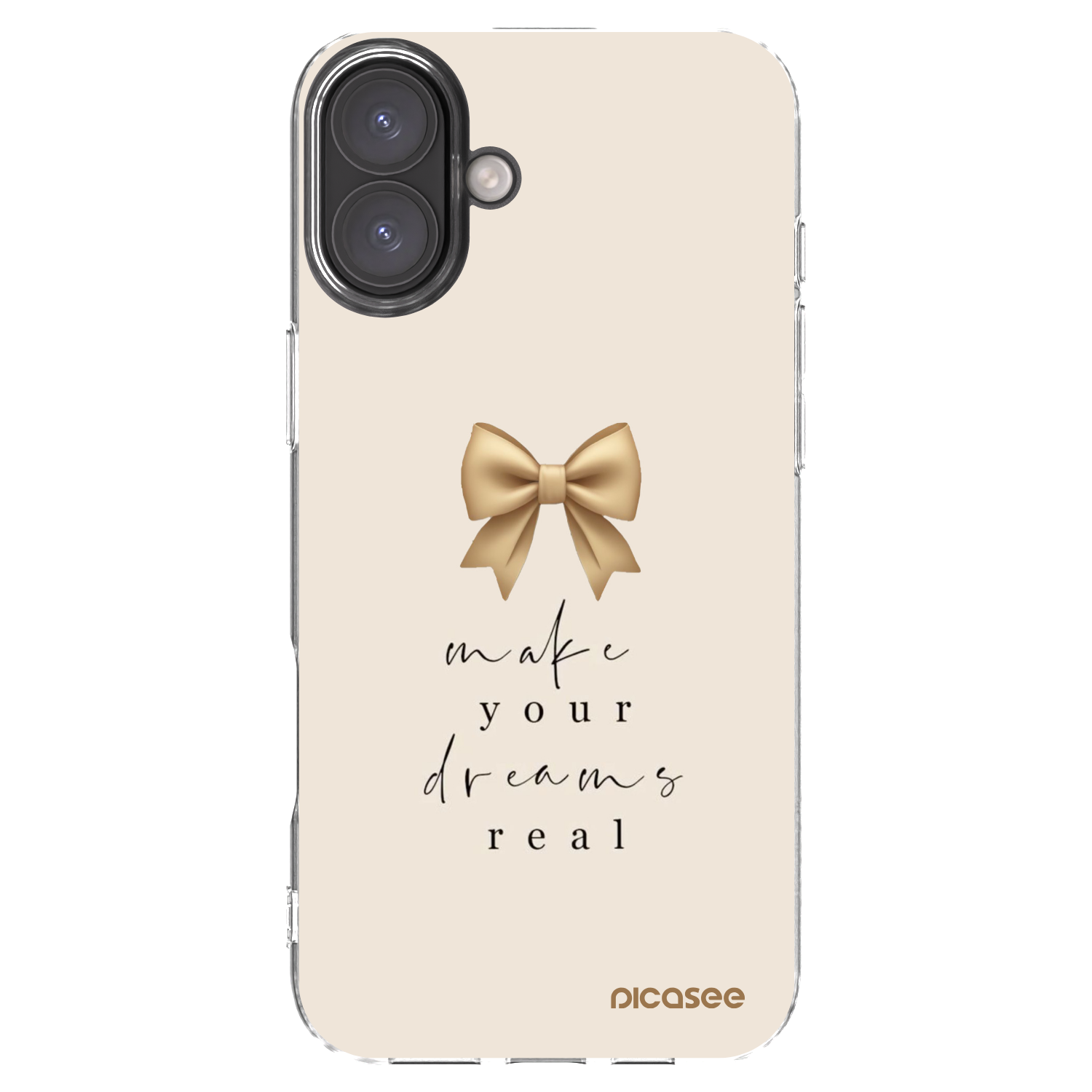 Picasee silikonowe przeźroczyste etui na Apple iPhone 16 Plus - Golden Dream