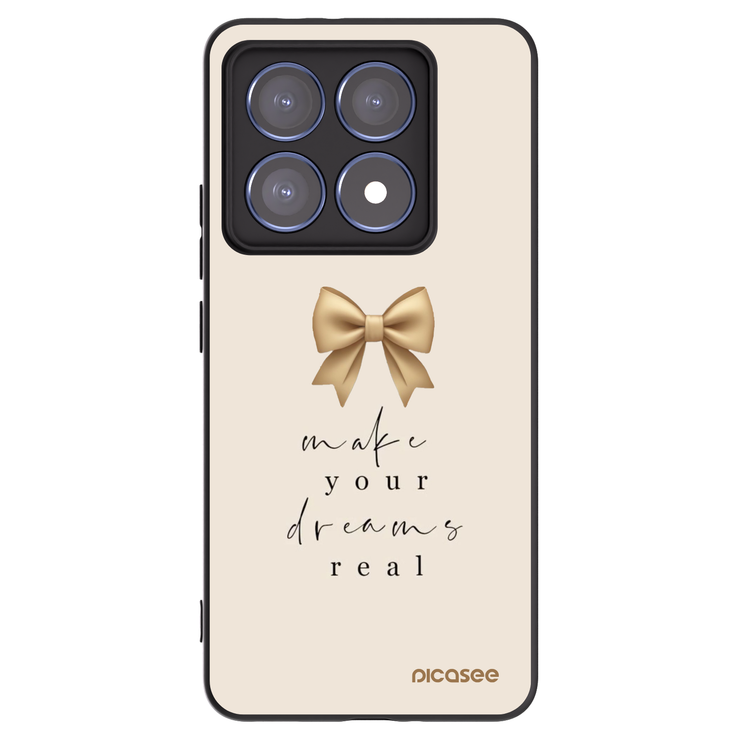 Picasee silikonowe czarne etui na Xiaomi 14T Pro - Golden Dream
