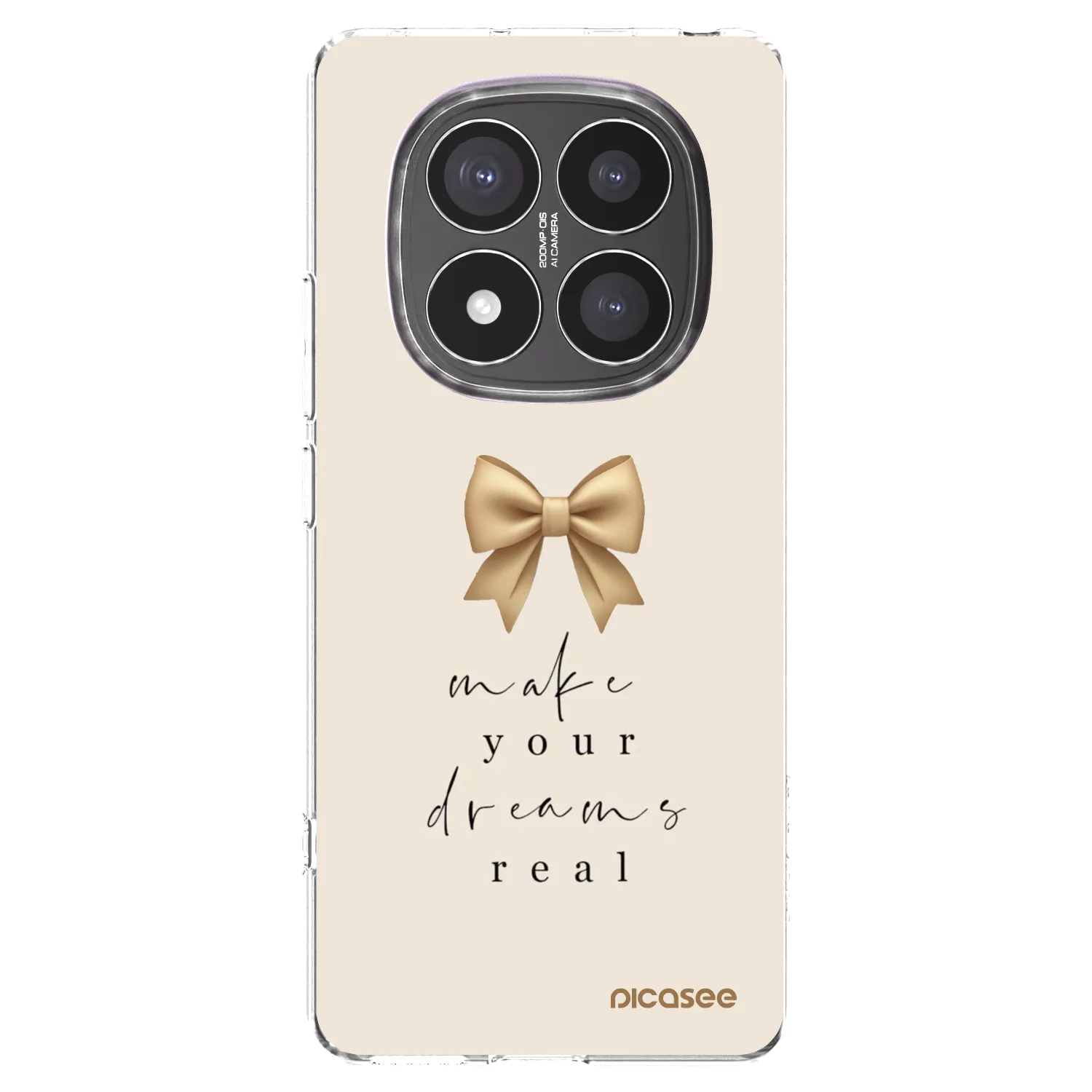 Picasee silikonowe przeźroczyste etui na Xiaomi Redmi Note 14 Pro+ 5G - Golden Dream