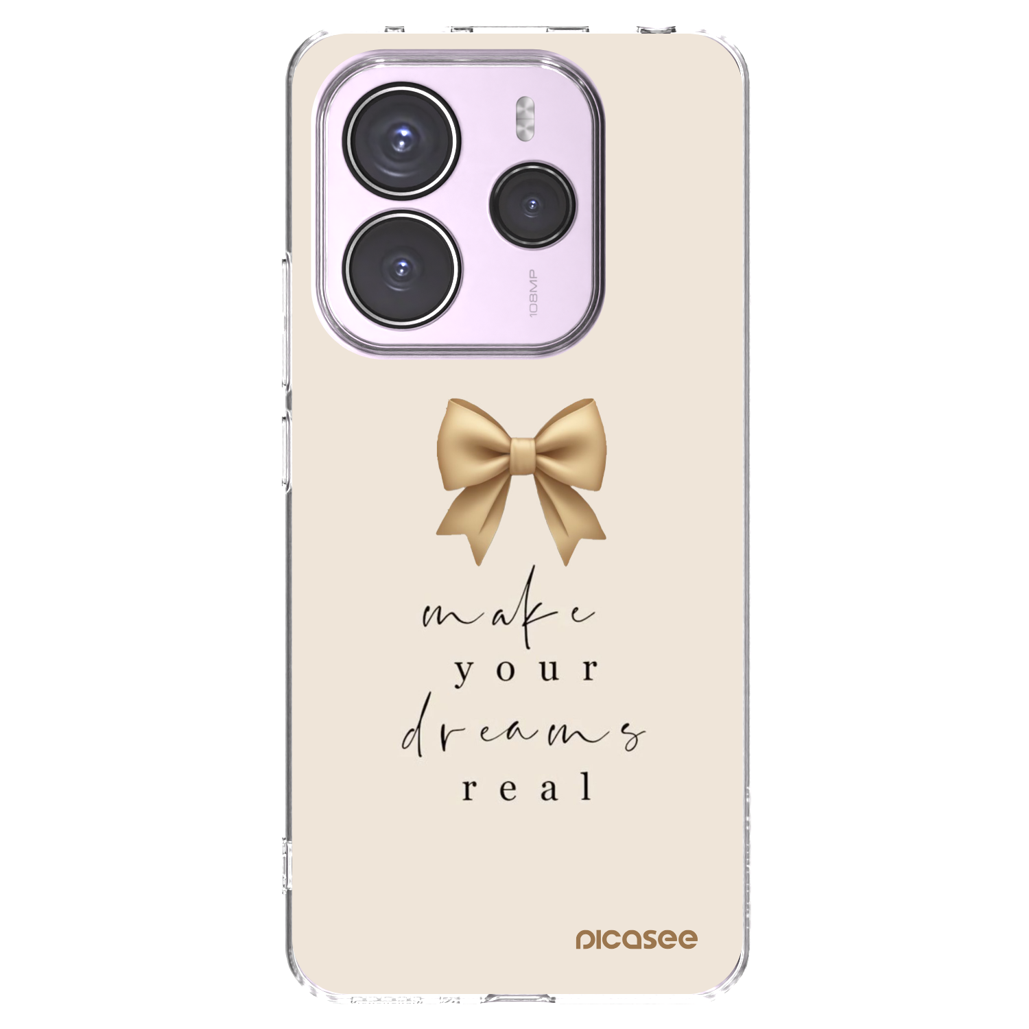 Picasee silikonowe przeźroczyste etui na Xiaomi Redmi Note 14 5G - Golden Dream