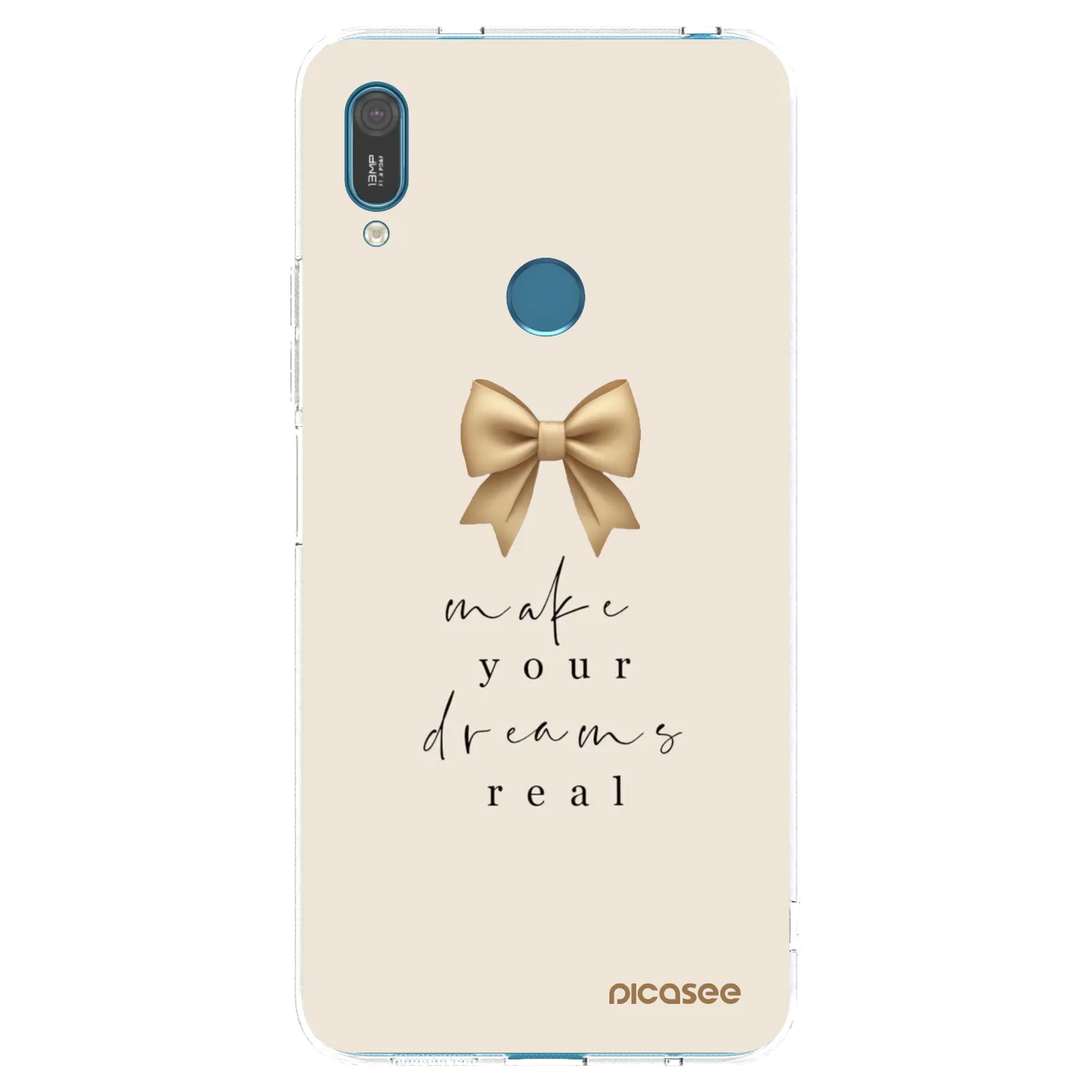 Picasee silikonowe przeźroczyste etui na Huawei Y7 2019 - Golden Dream