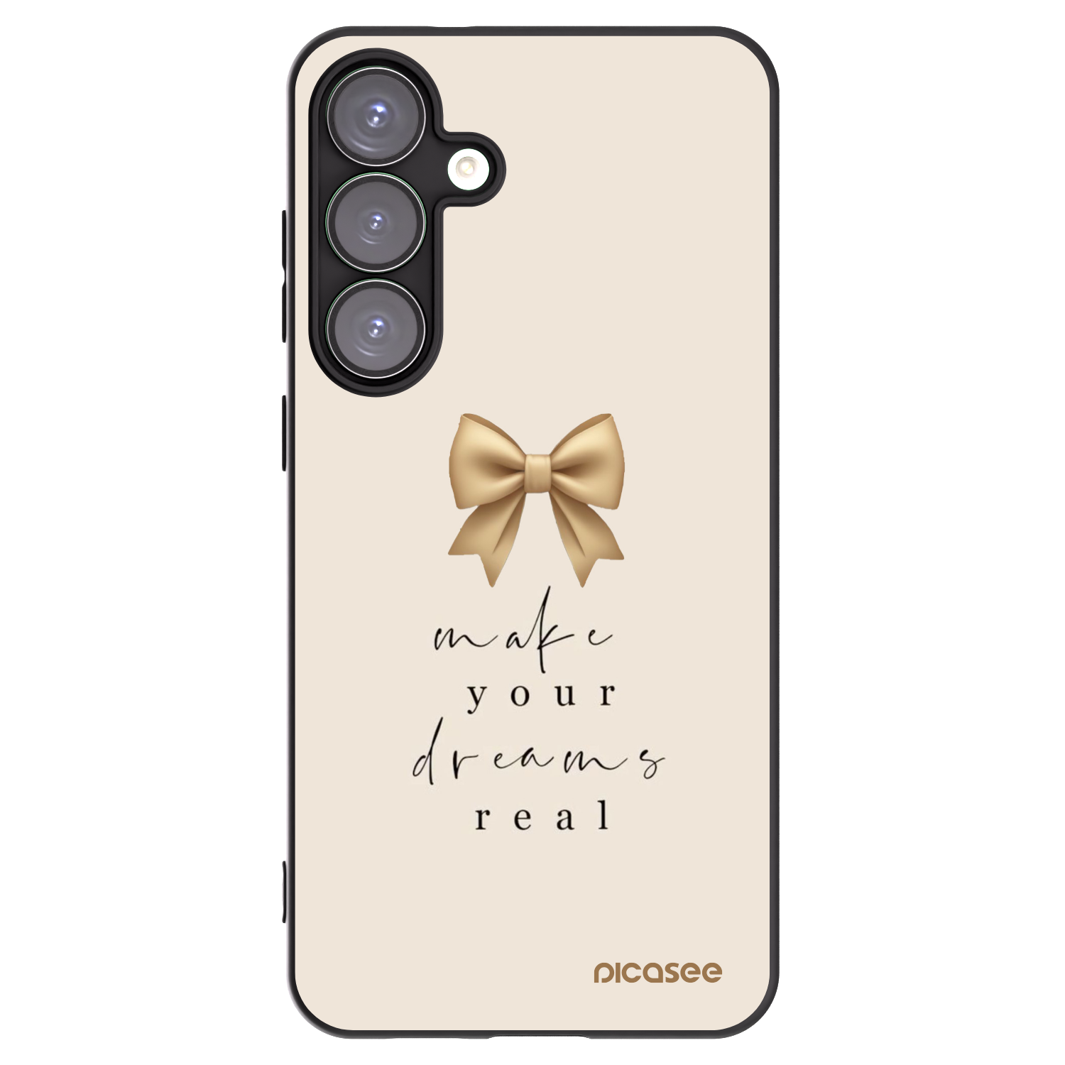 Picasee silikonowe czarne etui na Samsung Galaxy S25+ 5G - Golden Dream