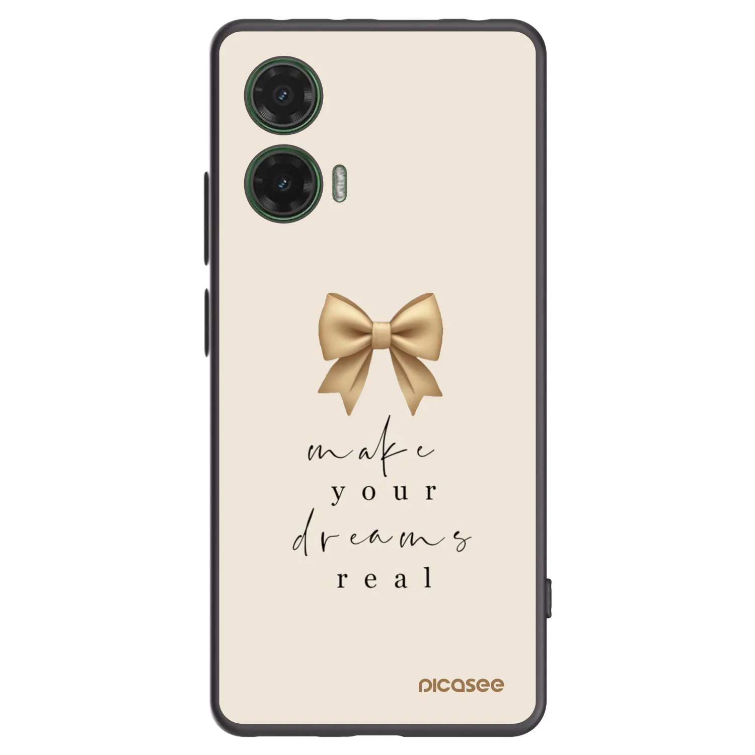 Picasee silikonowe czarne etui na Motorola Moto G35 5G - Golden Dream