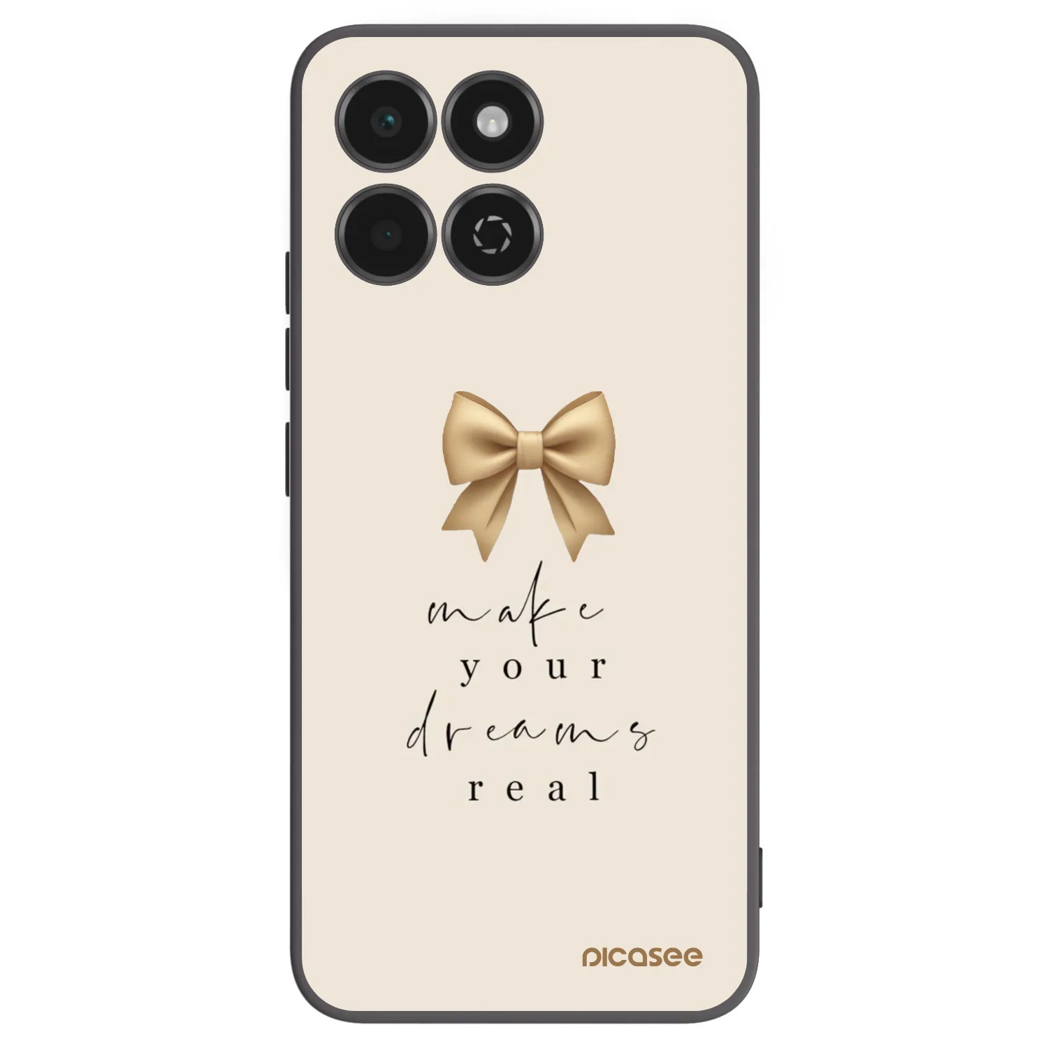 Picasee silikonowe czarne etui na Honor 200 Smart 5G - Golden Dream
