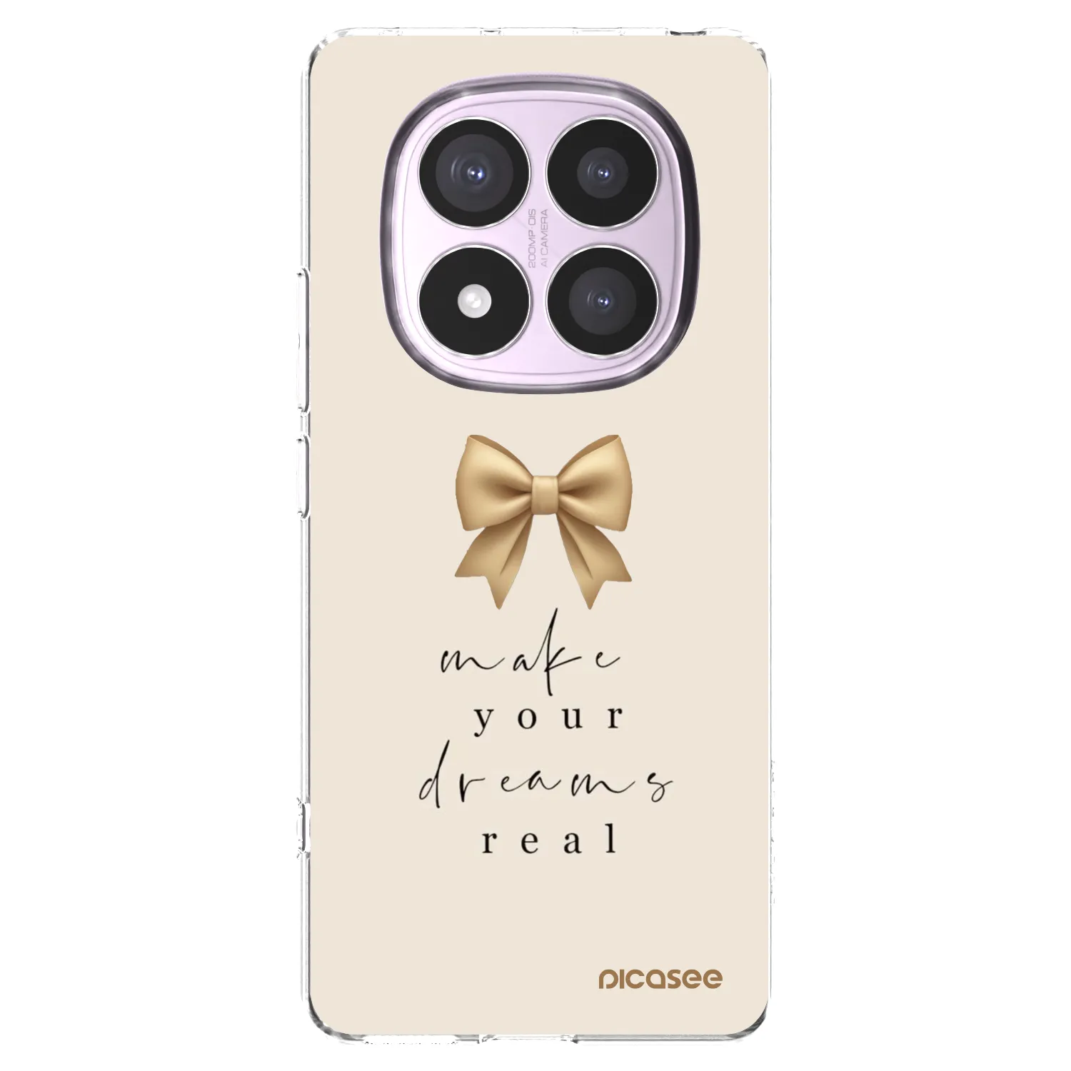 Picasee silikonowe przeźroczyste etui na Xiaomi Redmi Note 14 Pro 4G - Golden Dream