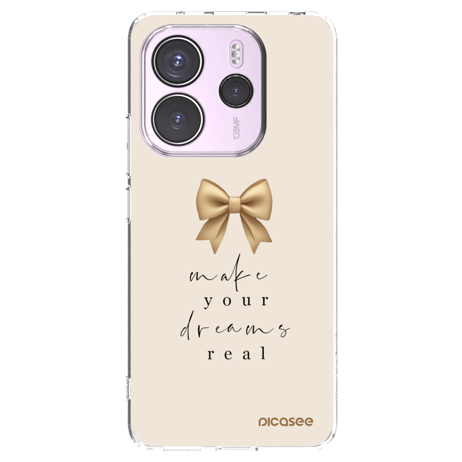 Picasee silikonowe przeźroczyste etui na Xiaomi Redmi Note 14 4G - Golden Dream