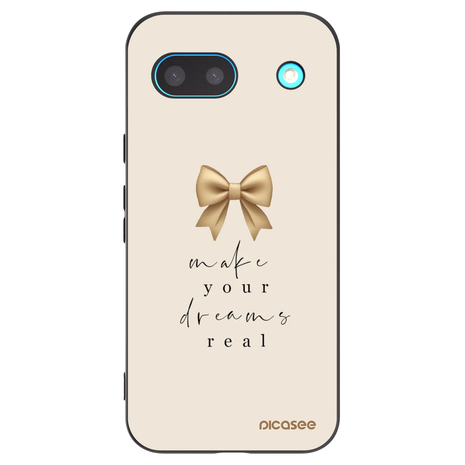 Picasee silikonowe czarne etui na Google Pixel 8 - Golden Dream