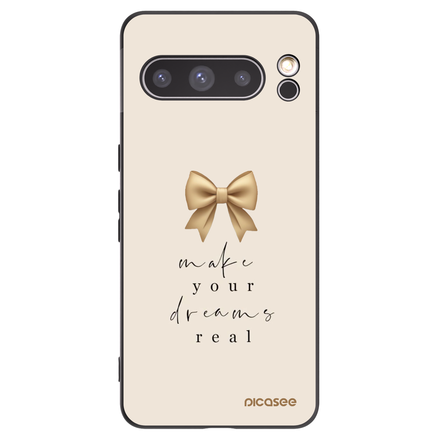 Picasee silikonowe czarne etui na Google Pixel 8 Pro - Golden Dream
