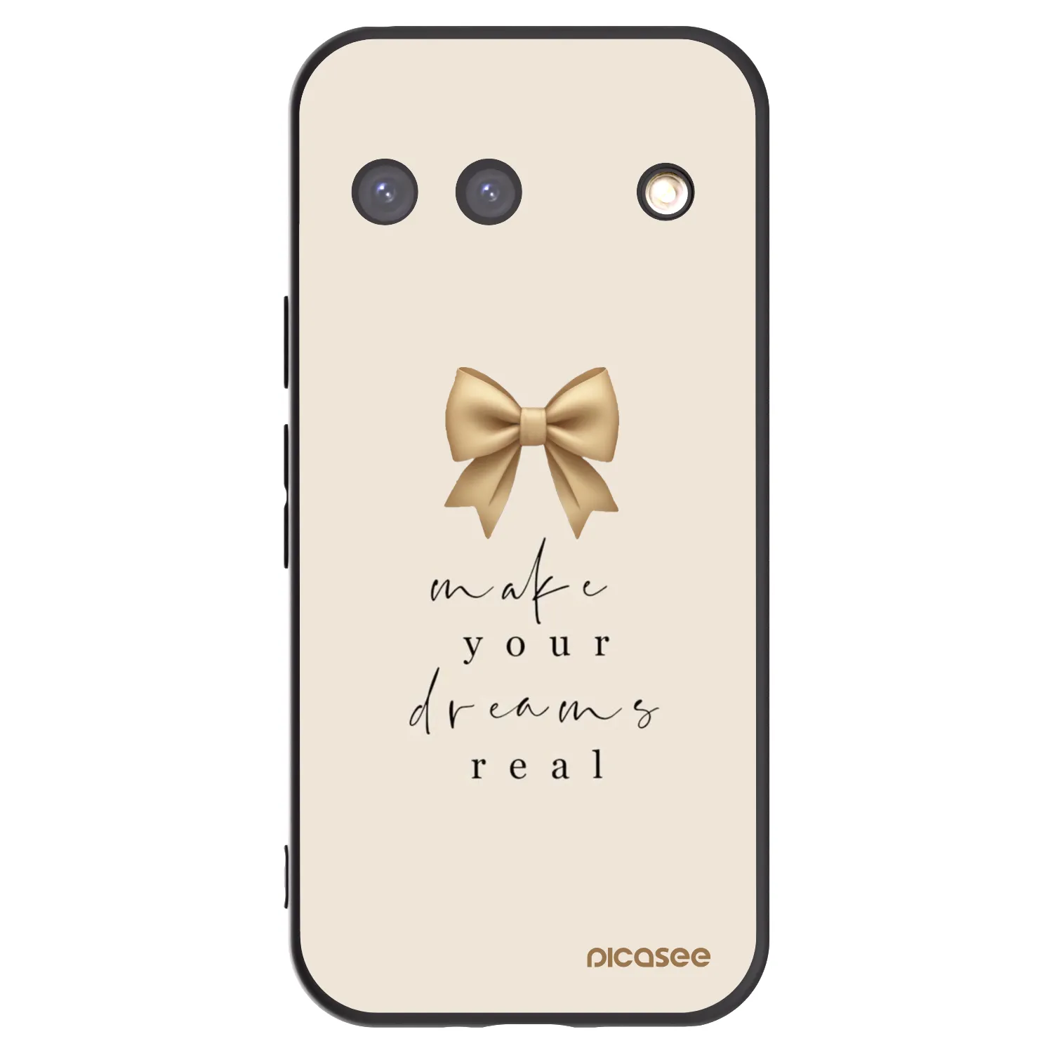 Picasee silikonowe czarne etui na Google Pixel 9 - Golden Dream