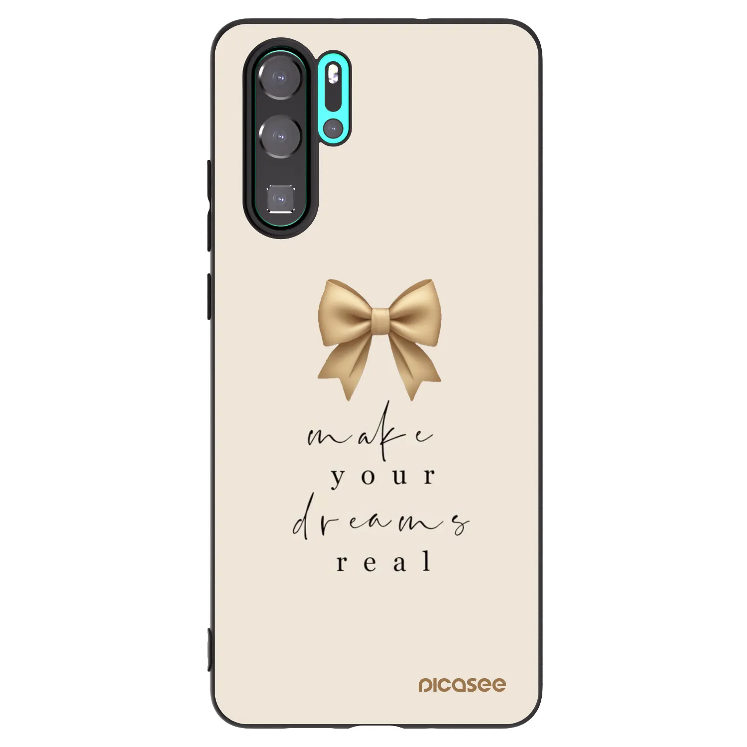 Picasee silikonowe czarne etui na Huawei P30 Pro - Golden Dream